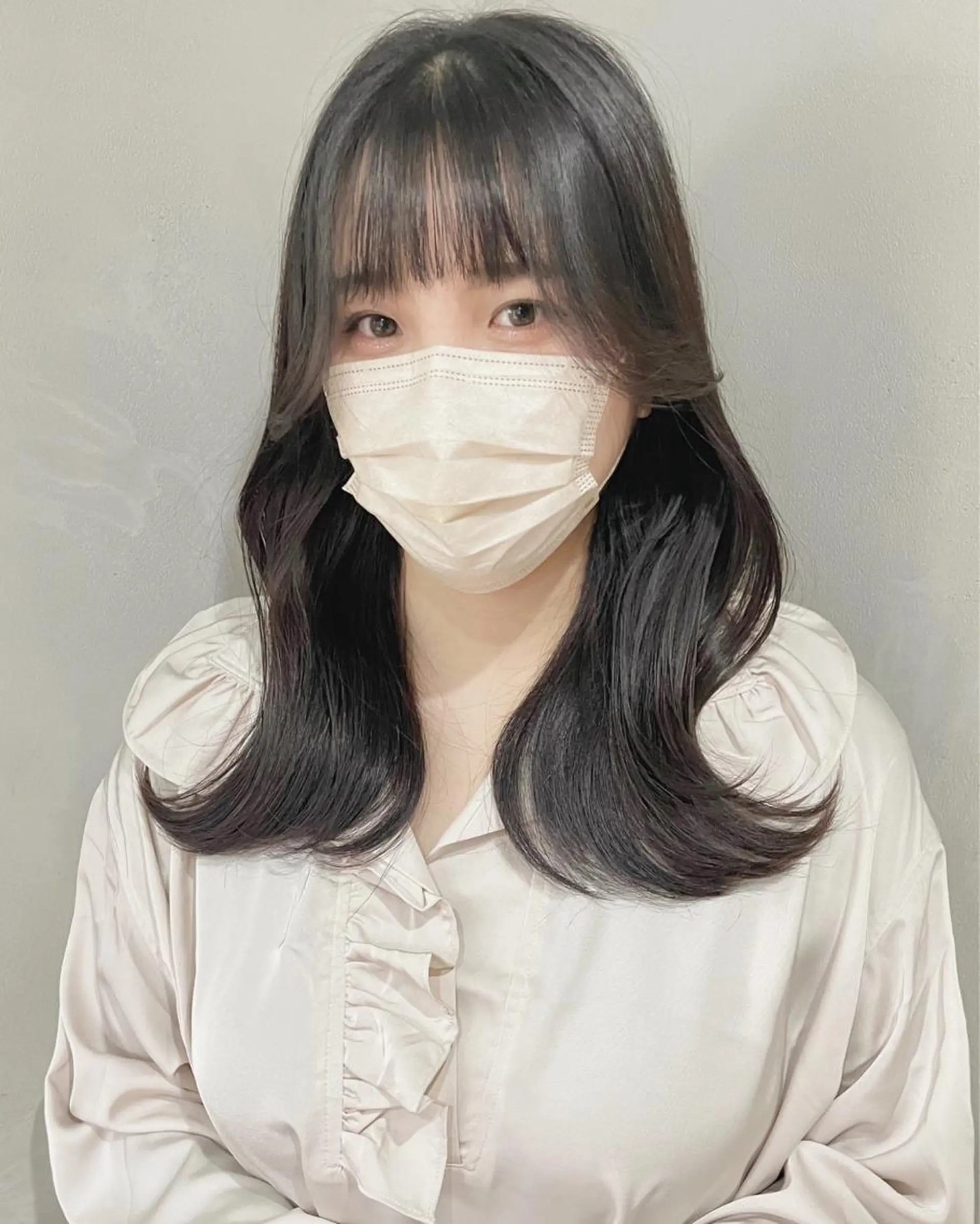 セミロング カット ヘアカラー トリートメント 韓国風/髪質改善 赤み消し✨junkiのヘアスタイル