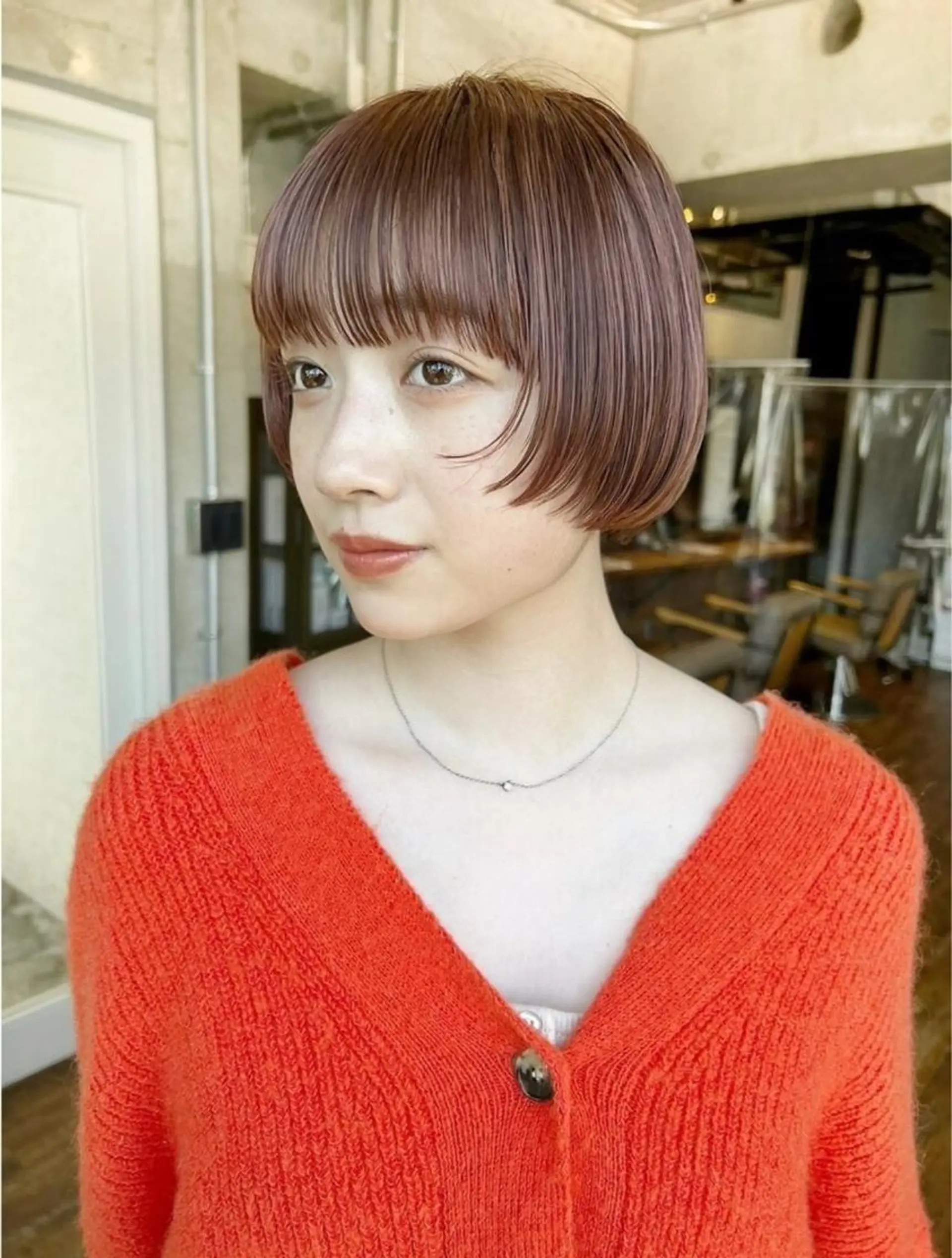 ショート カラー ヘアアレンジ カット ヘアカラー トリートメント 🪽艶感× hair |kazaneのヘアスタイル