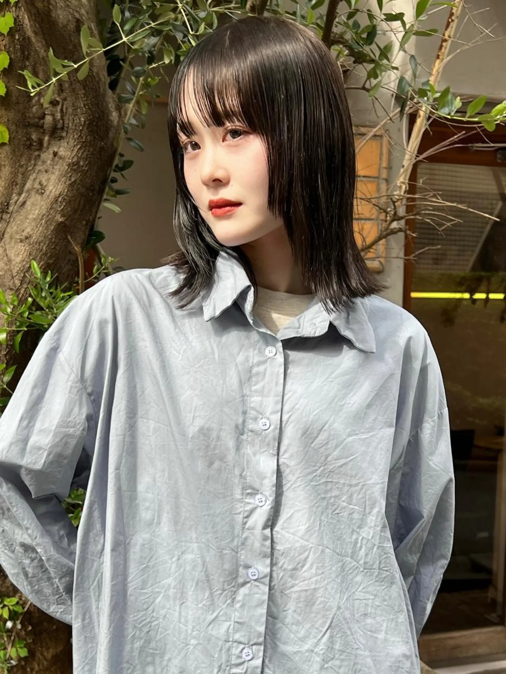 ミディアム 顔まわりレイヤー レイヤーカット AI TOKYO　S所属・mizuki 【韓国レイヤー】のヘアスタイル