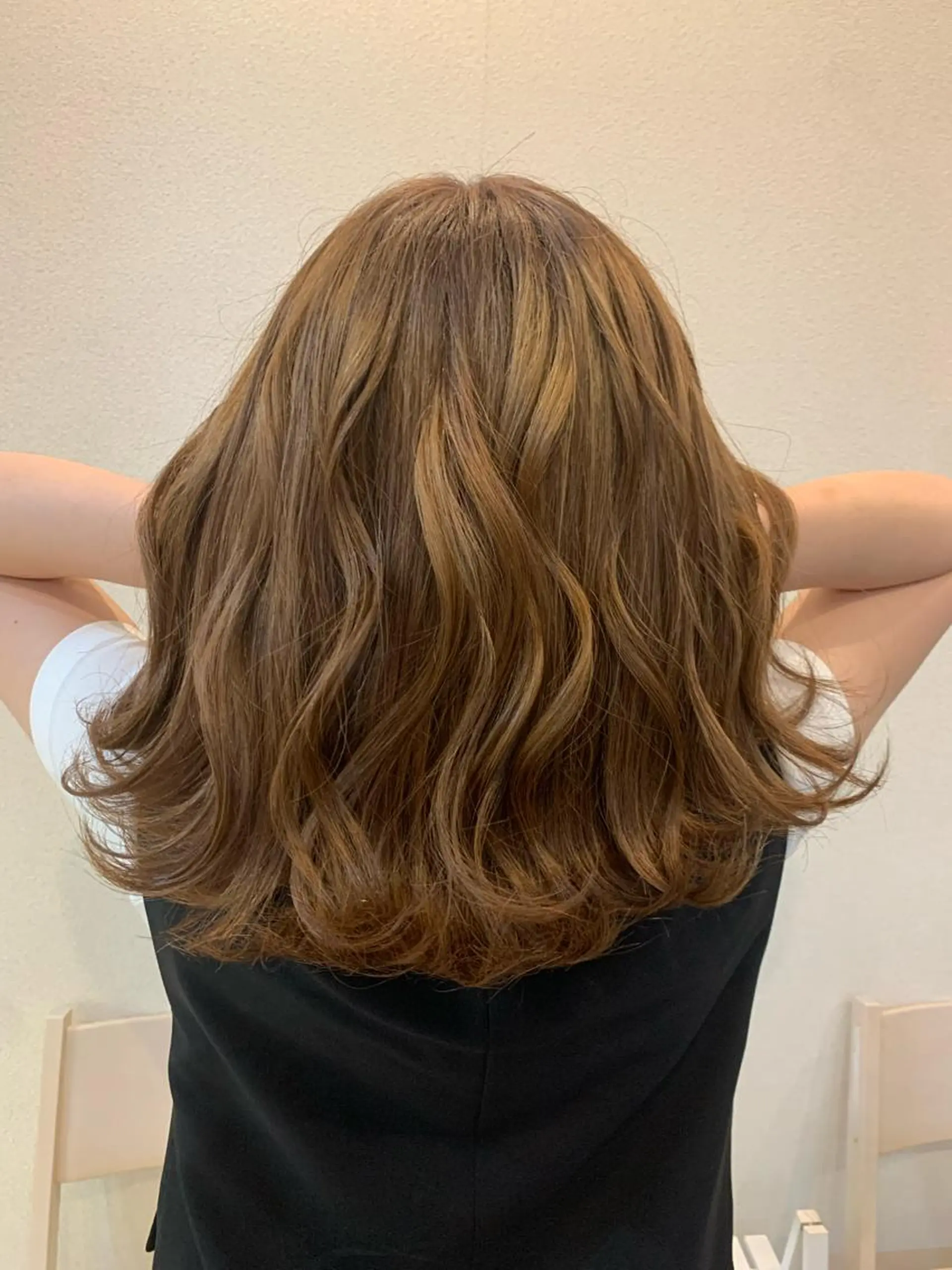 セミロング カラー ブリーチ ブラウンカラー ケアブリーチ ヘアカラー uLu【ウル】所属・🦖manami 🦖のヘアスタイル