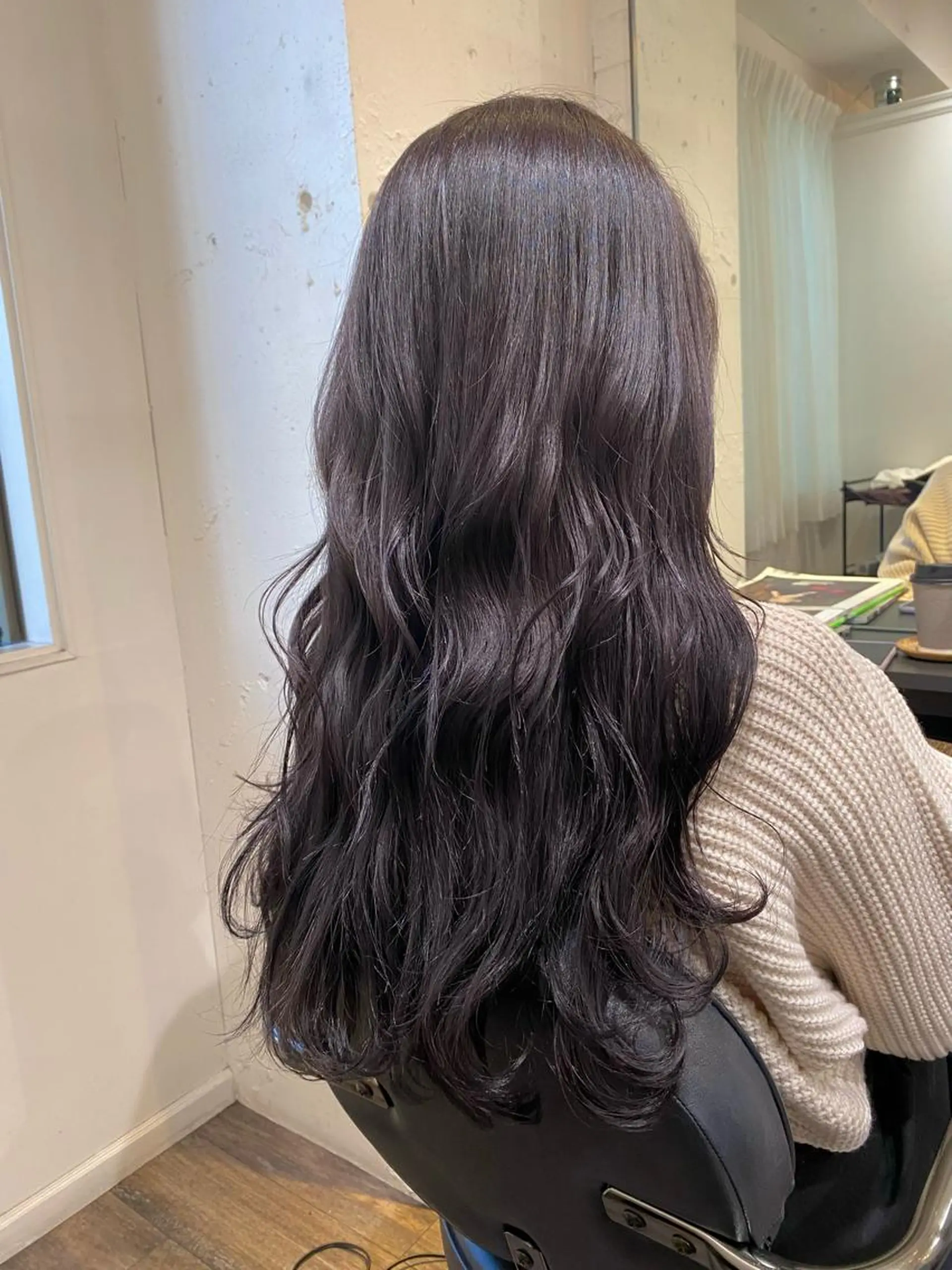 ロング カラー カット ヘアカラー トリートメント 梅田ハイトーン チダ ヒナノのヘアスタイル