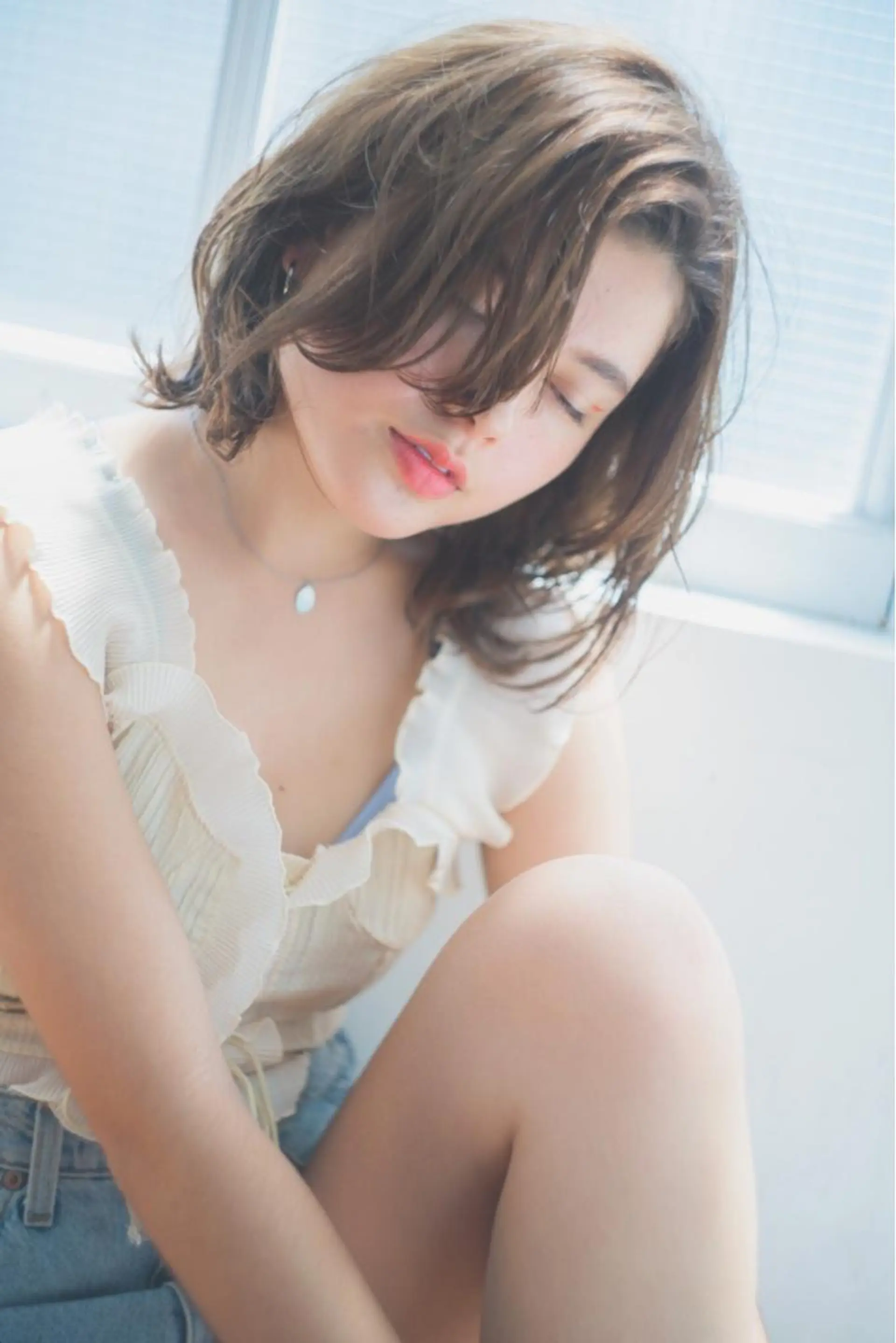 ミディアム カラー パーマ ヘアアレンジ 脱白髪染め特化GBG 自由が丘所属・【白髪ぼかし 専門GBG】自由が丘のヘアスタイル