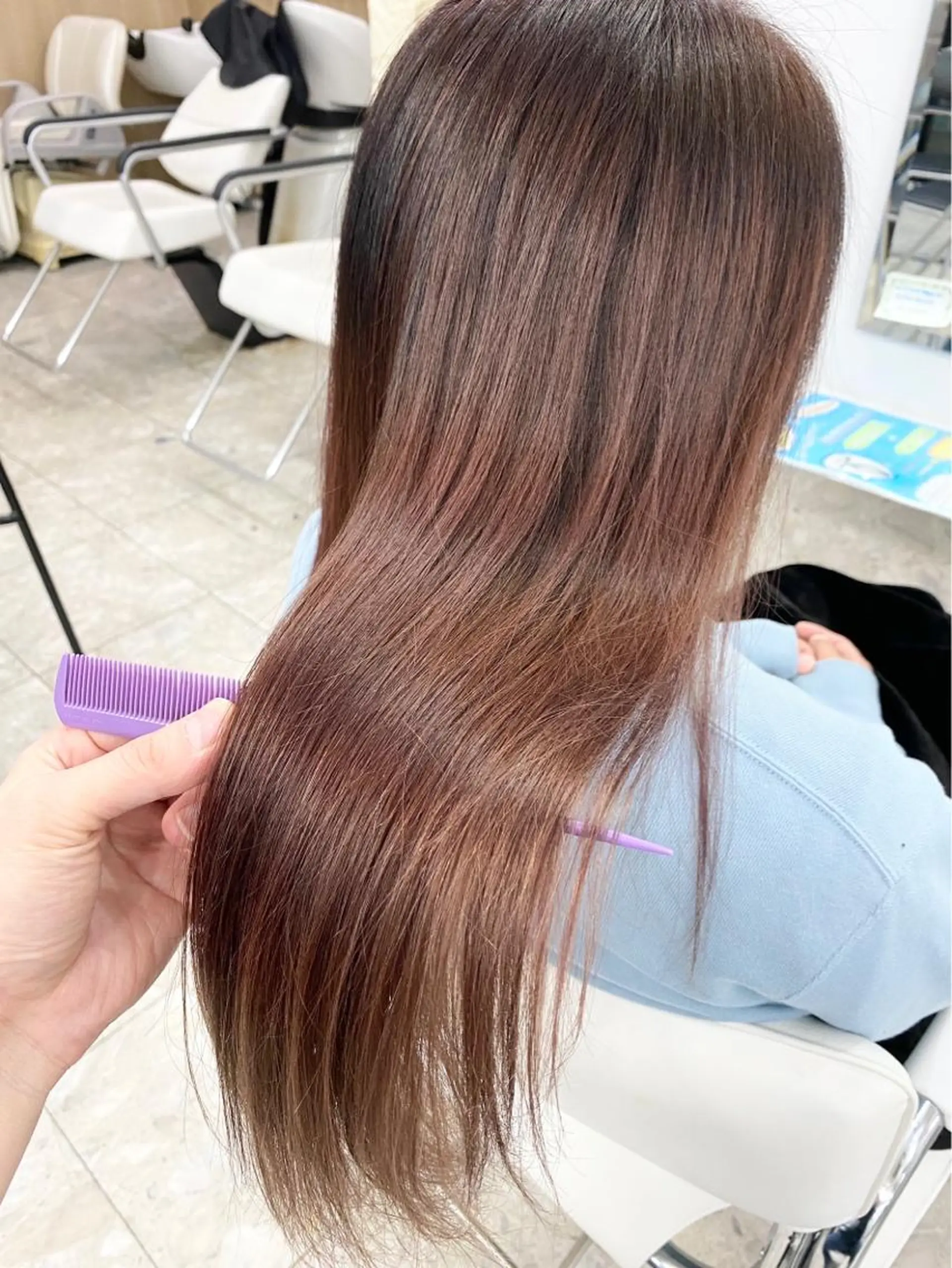 ロング カラー 髪質改善 カラー特化サロン ピリナ相武台前のヘアスタイル