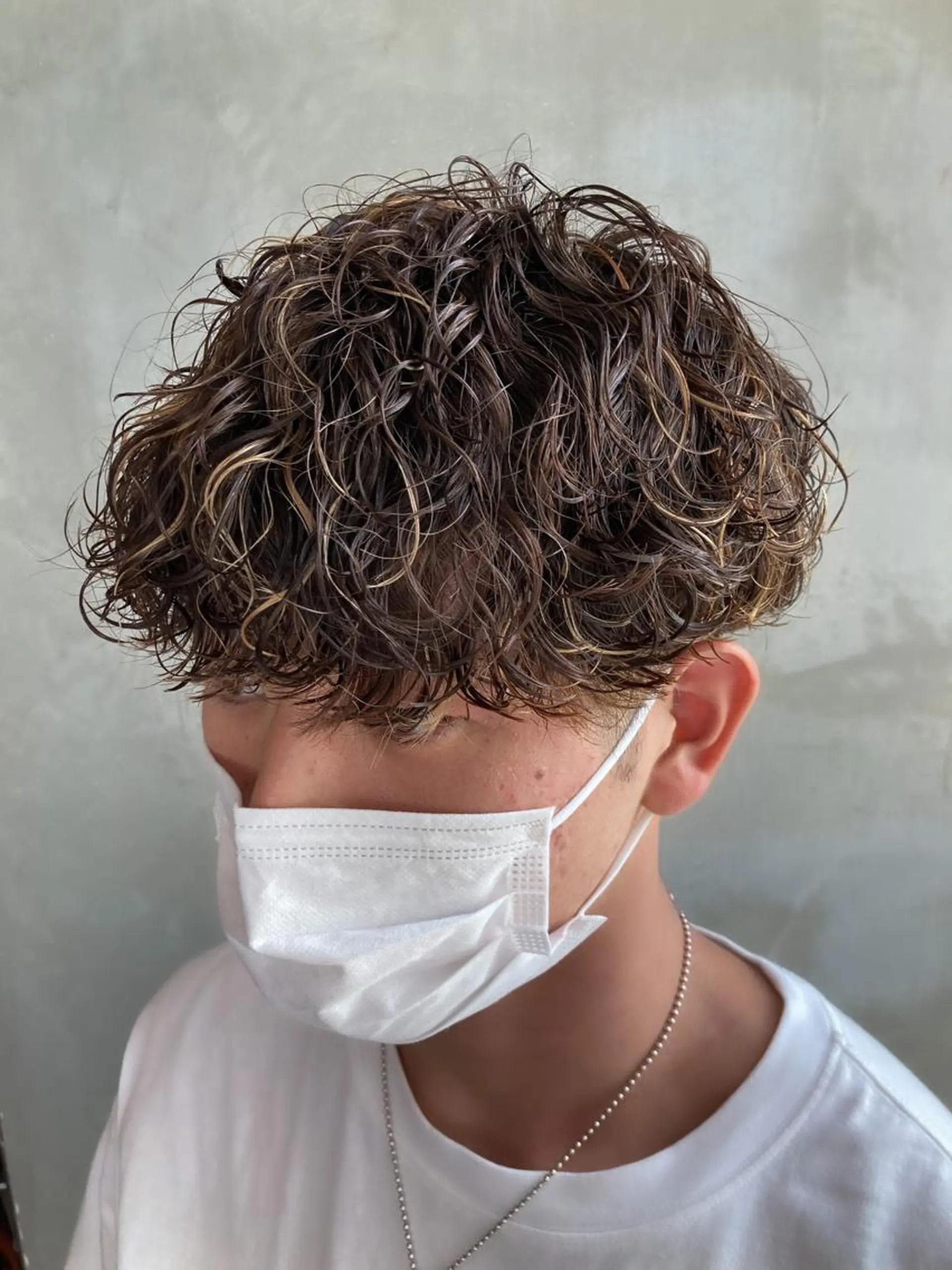 ショート カラー パーマ メンズ 波巻きスパイラルパー マ/シャドウパーマ駿のヘアスタイル