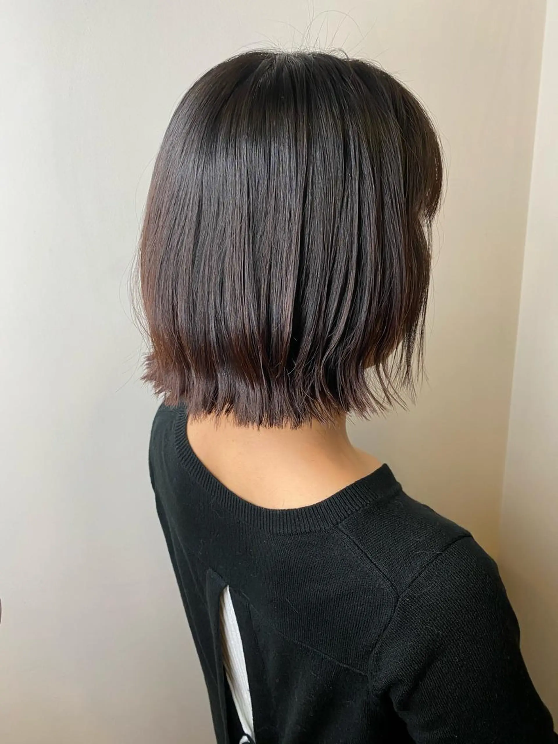 ショート 切りっぱなしボブ ボブ ヘアカラー 👑メンズパーマ/髪 質改善/鎌倉🐮のヘアスタイル