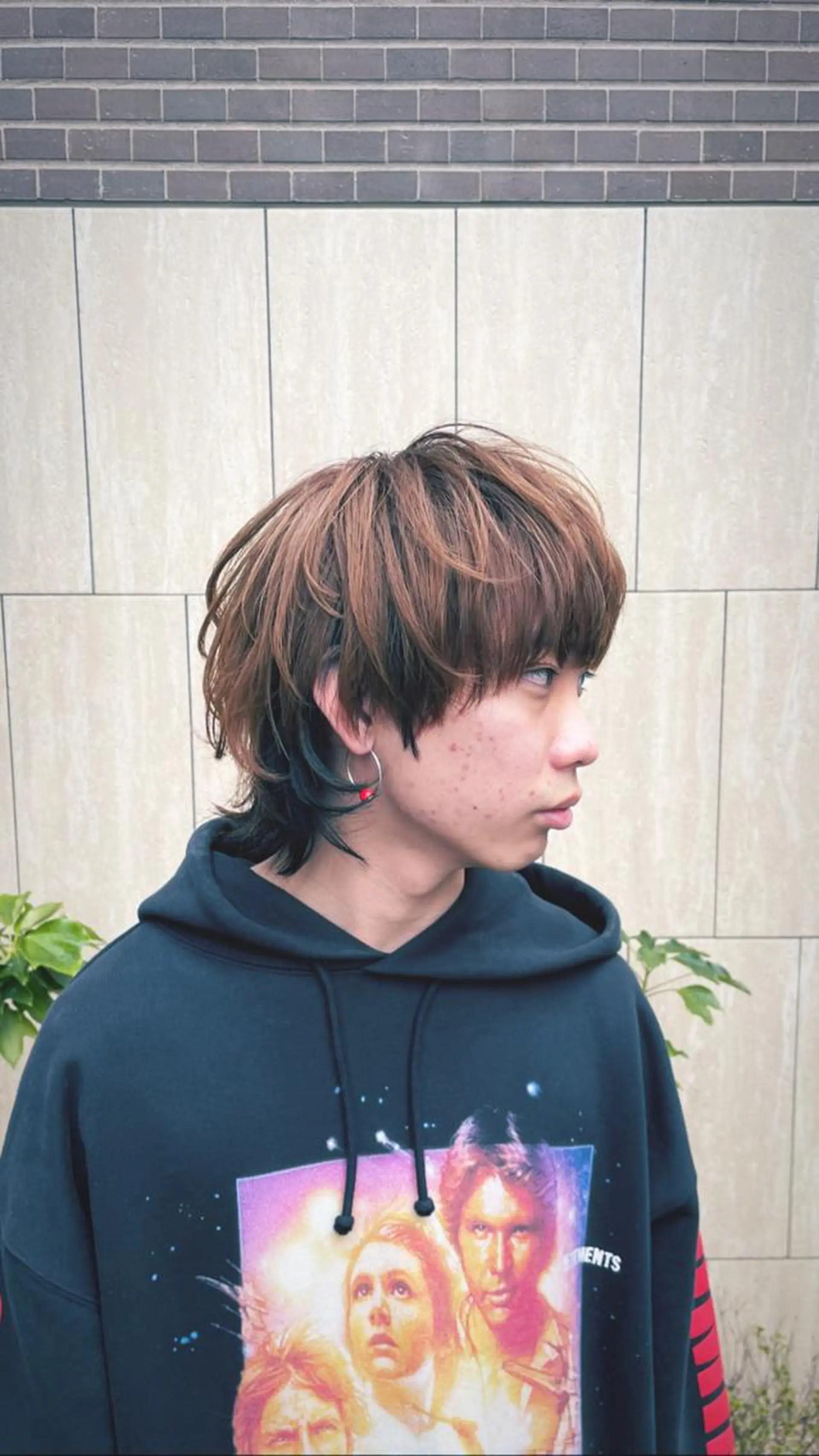 ミディアム カラー メンズ BASUKIA 西宮 甲子園口所属・𝙢𝙚𝙣'𝙨 𝙝𝙖𝙞𝙧高津のヘアスタイル