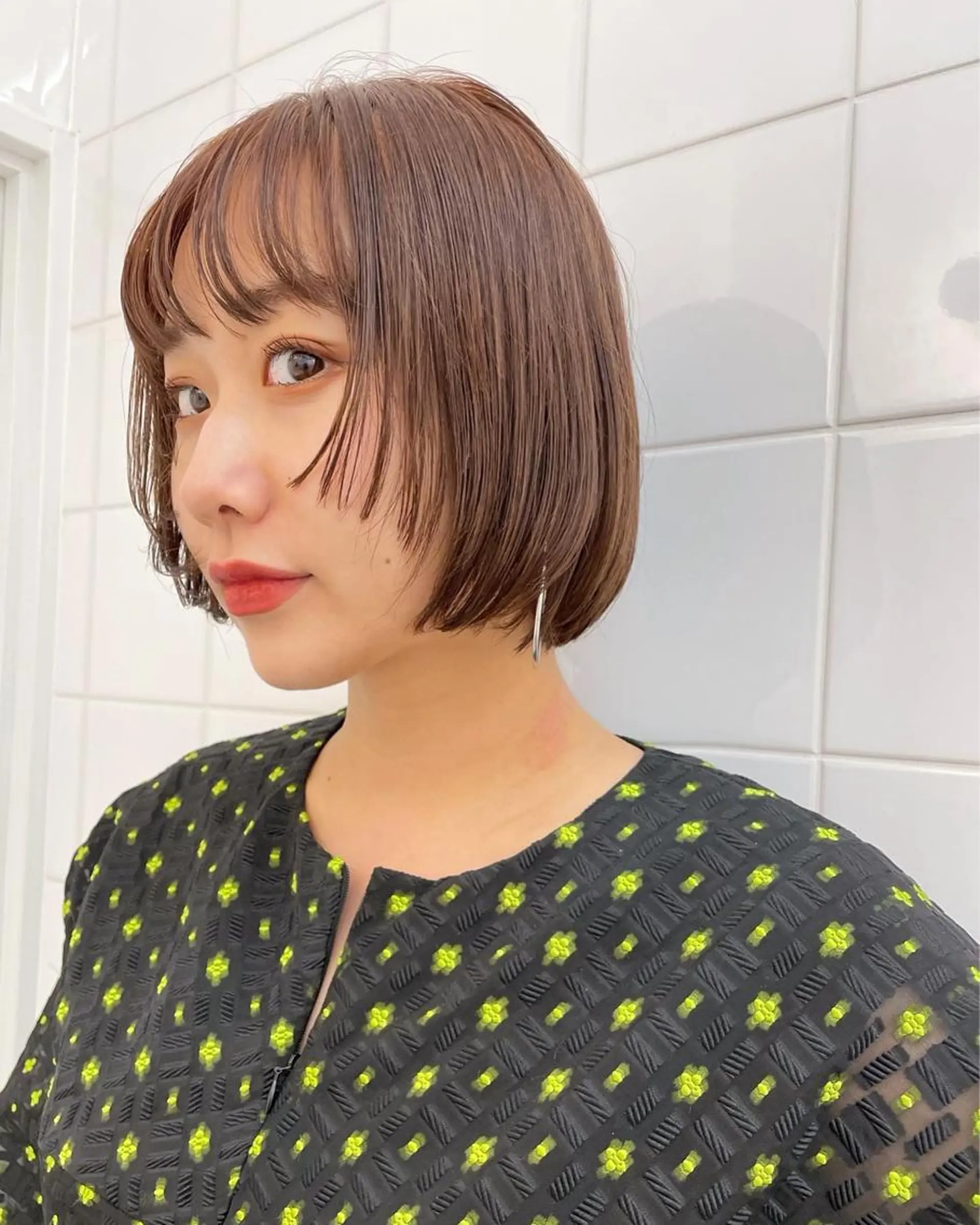 ミディアム カラー パーマ 💖美髪矯正💖 辻未侑のヘアスタイル