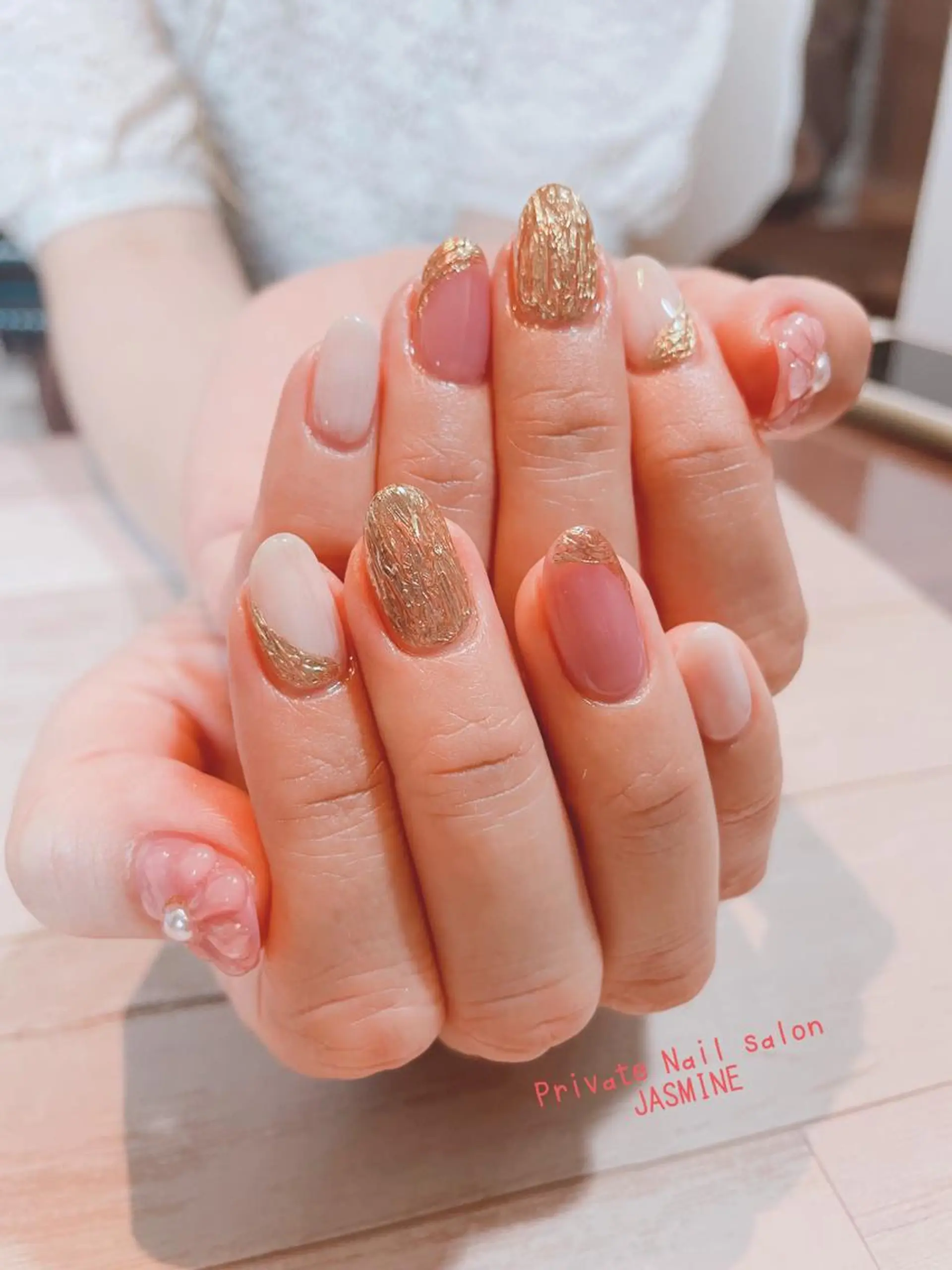 ネイル アートネイル ミラーネイル ぷっくりネイル ハンドネイル Nail salon JASMINEのネイルデザイン