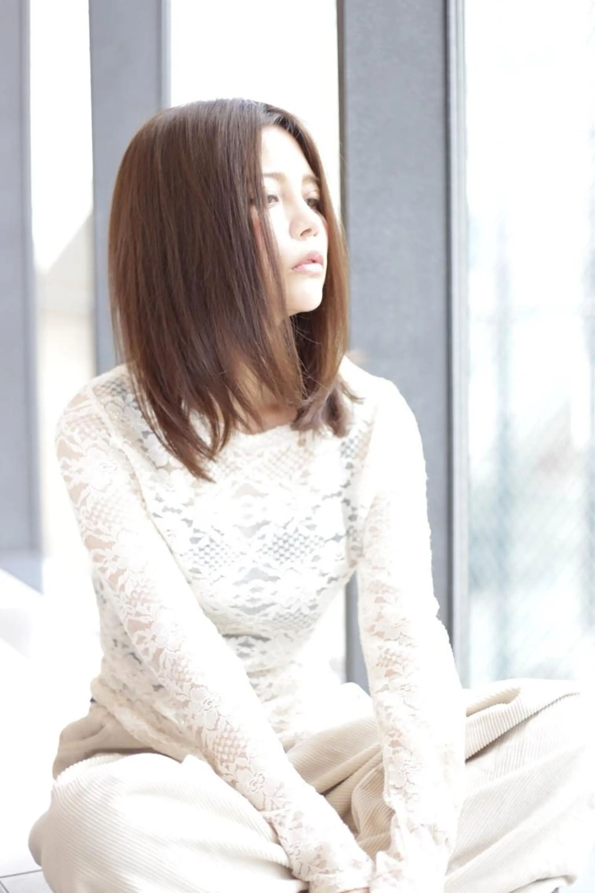 ミディアム 松島 涼花のヘアスタイル