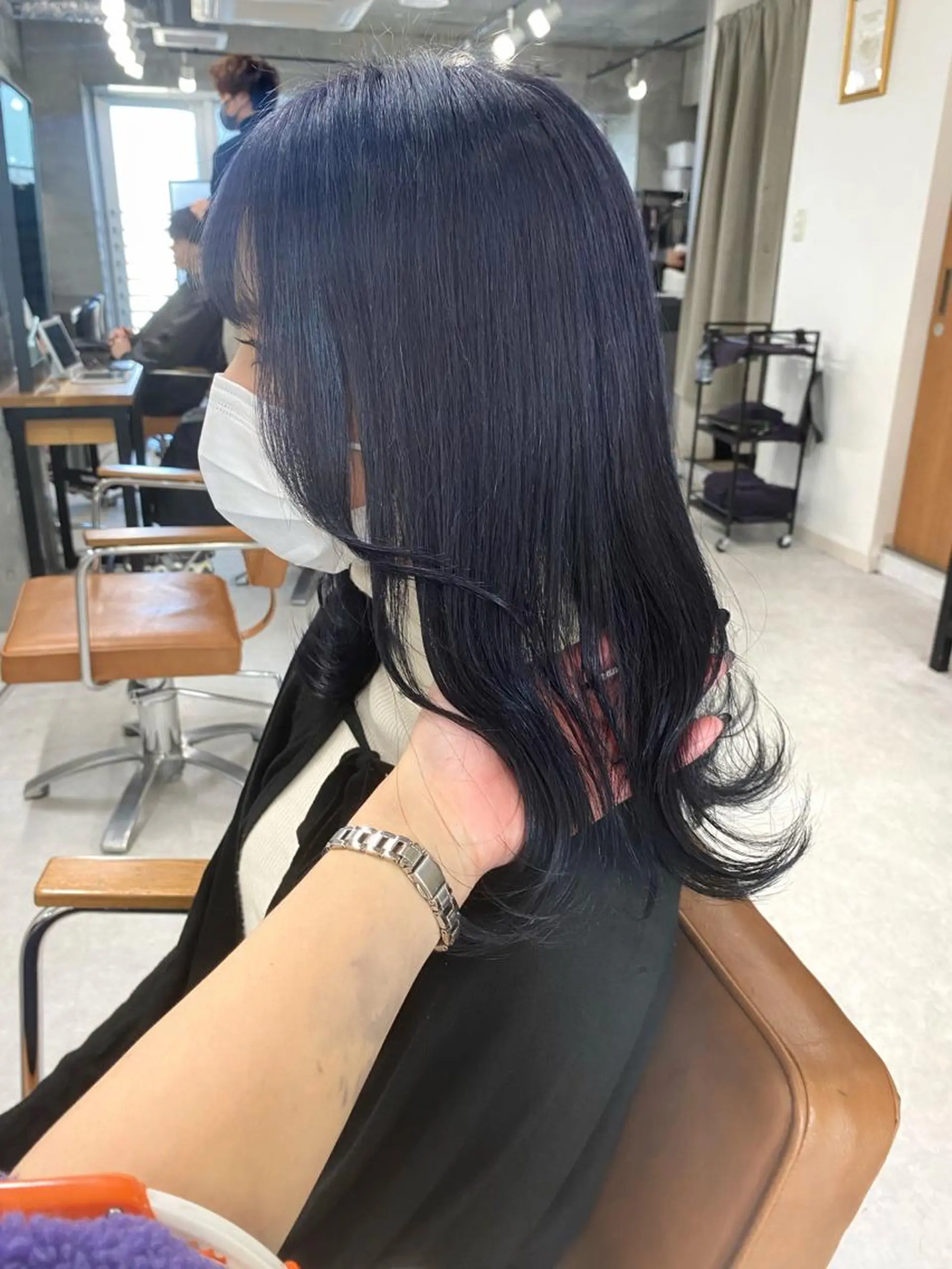 セミロング カラー ヘアアレンジ ヘアカラー トリートメント ヘアセット 🌷FUKA🌷 まろやかハイトーンのヘアスタイル