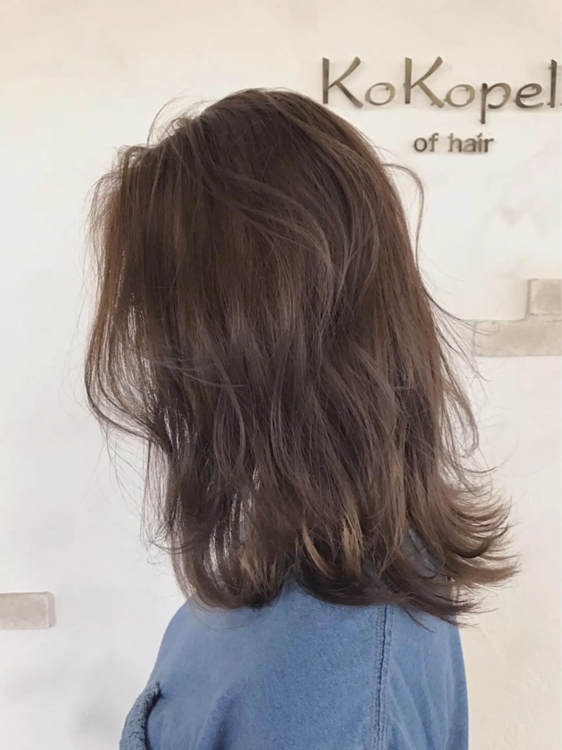 セミロング カラー ハットリ /北習志野のヘアスタイル