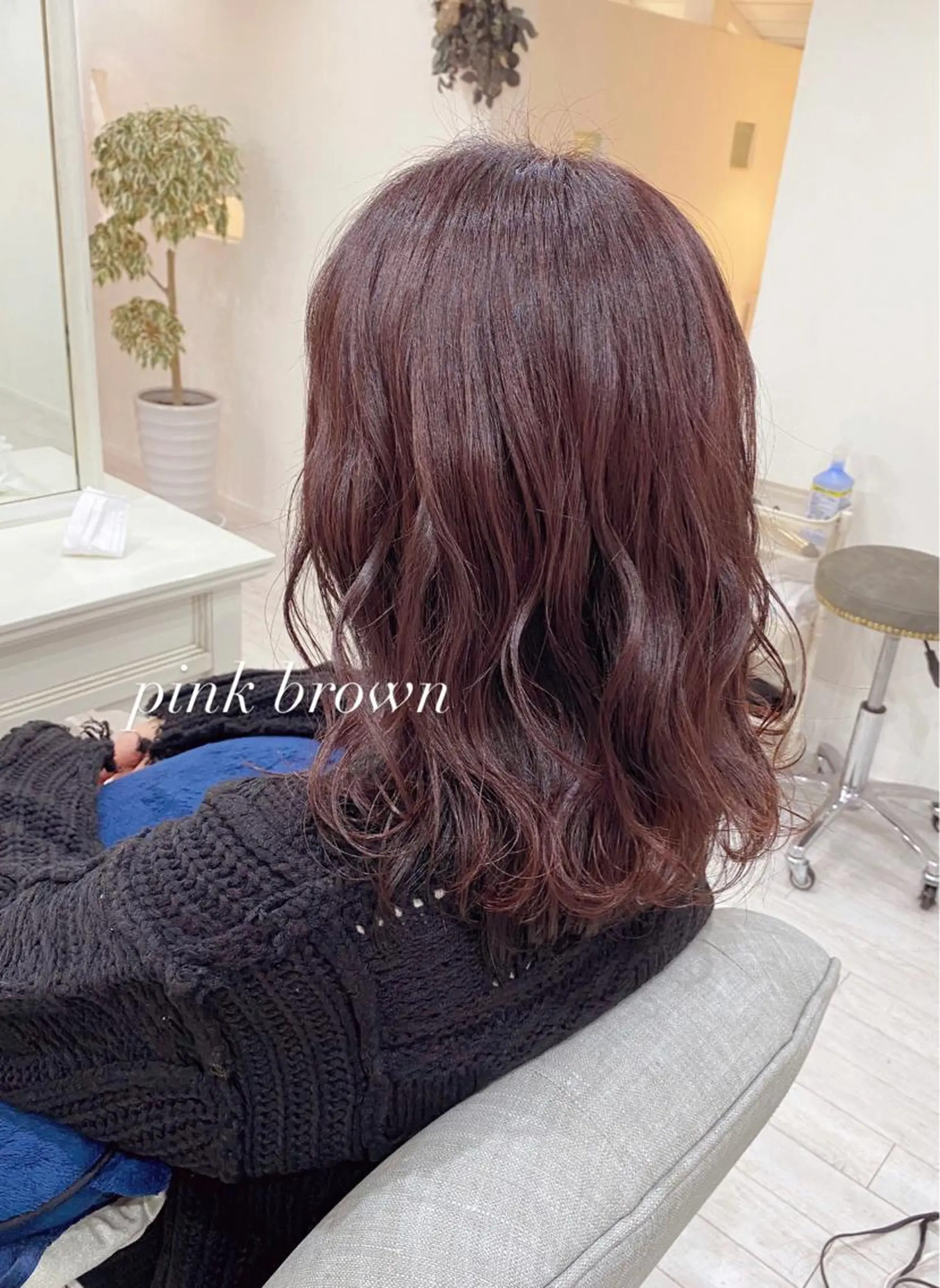 セミロング カラー ブラウンカラー ピンクカラー ピンクブラウン flen所属・𖤣𖥧𖥣𖥧田中 姫乃𖤣𖥧𖥣𖡡のヘアスタイル