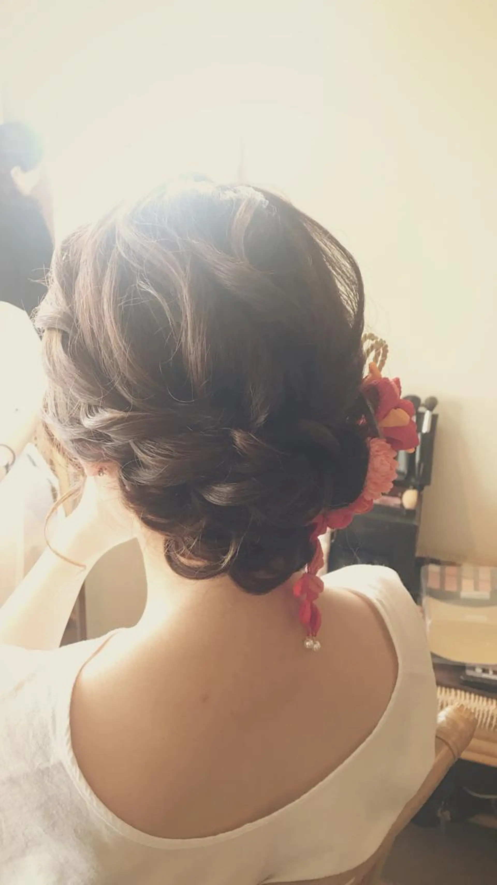 ロング ヘアアレンジ 着物ヘア 結婚式・ブライダル ヘアセット Lovely Dollsの眉毛・アイブロウイメージ