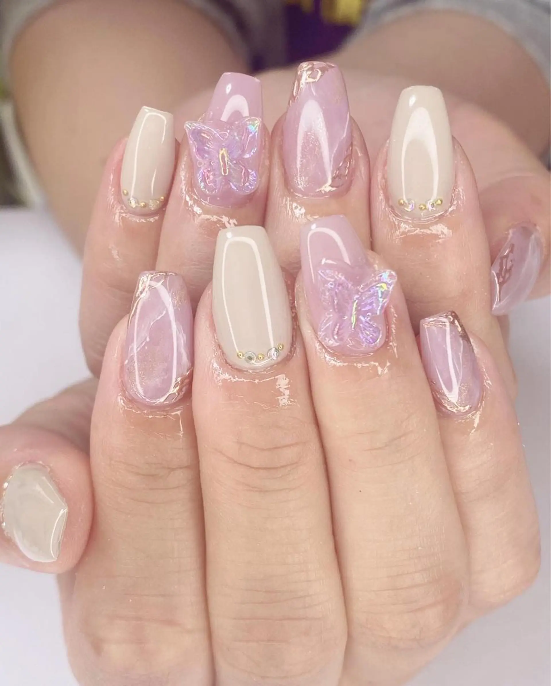 ネイル アートネイル オーロラネイル 桜ネイル クリアネイル フレンチネイル Ｎail Ｓalon ertiのネイルデザイン
