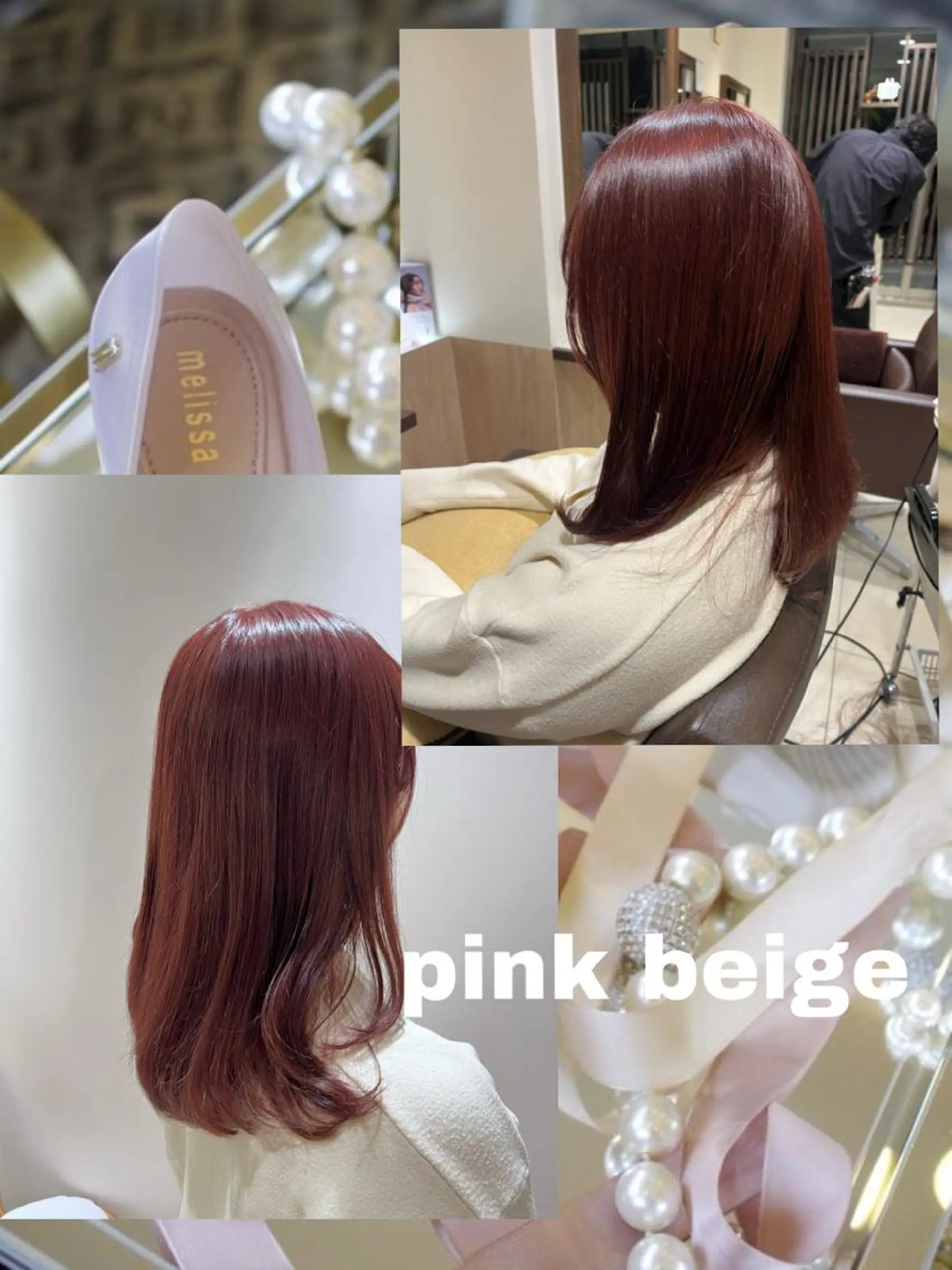 セミロング カラー ヘアアレンジ ベージュカラー ブリーチ ブリーチなしカラー ピンクカラー ピンクベージュ カット ヘアカラー トリートメント eN°byyoureshair所属・🎀トップスタイリ スト湯川響🎀のヘアスタイル