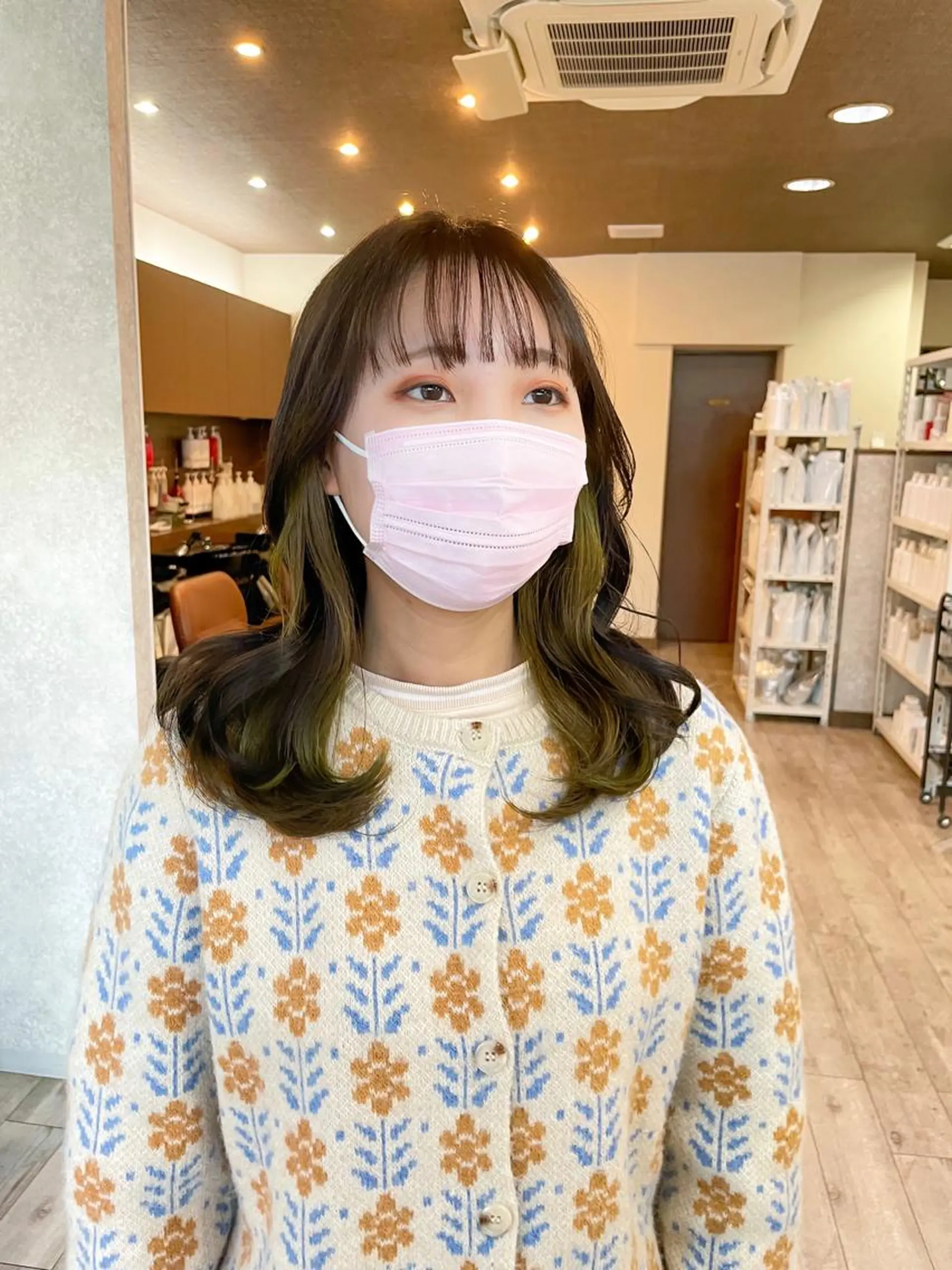 ミディアム カラー 高橋 みく/ minim 暖色のヘアスタイル