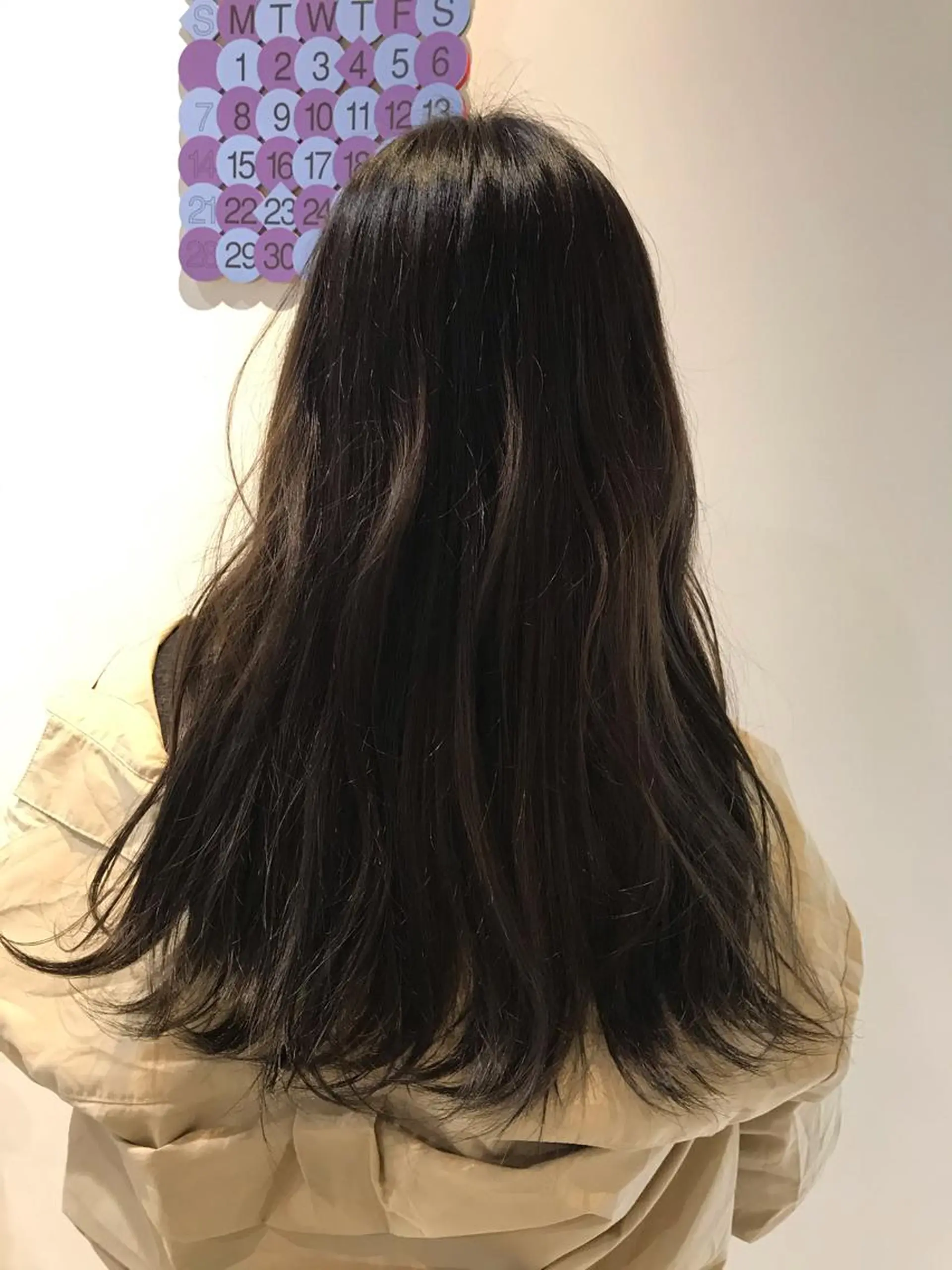 ロング カラー ヘアアレンジ グレージュ カーキグレージュ moi-meme.soe所属・タナカ リナのヘアスタイル