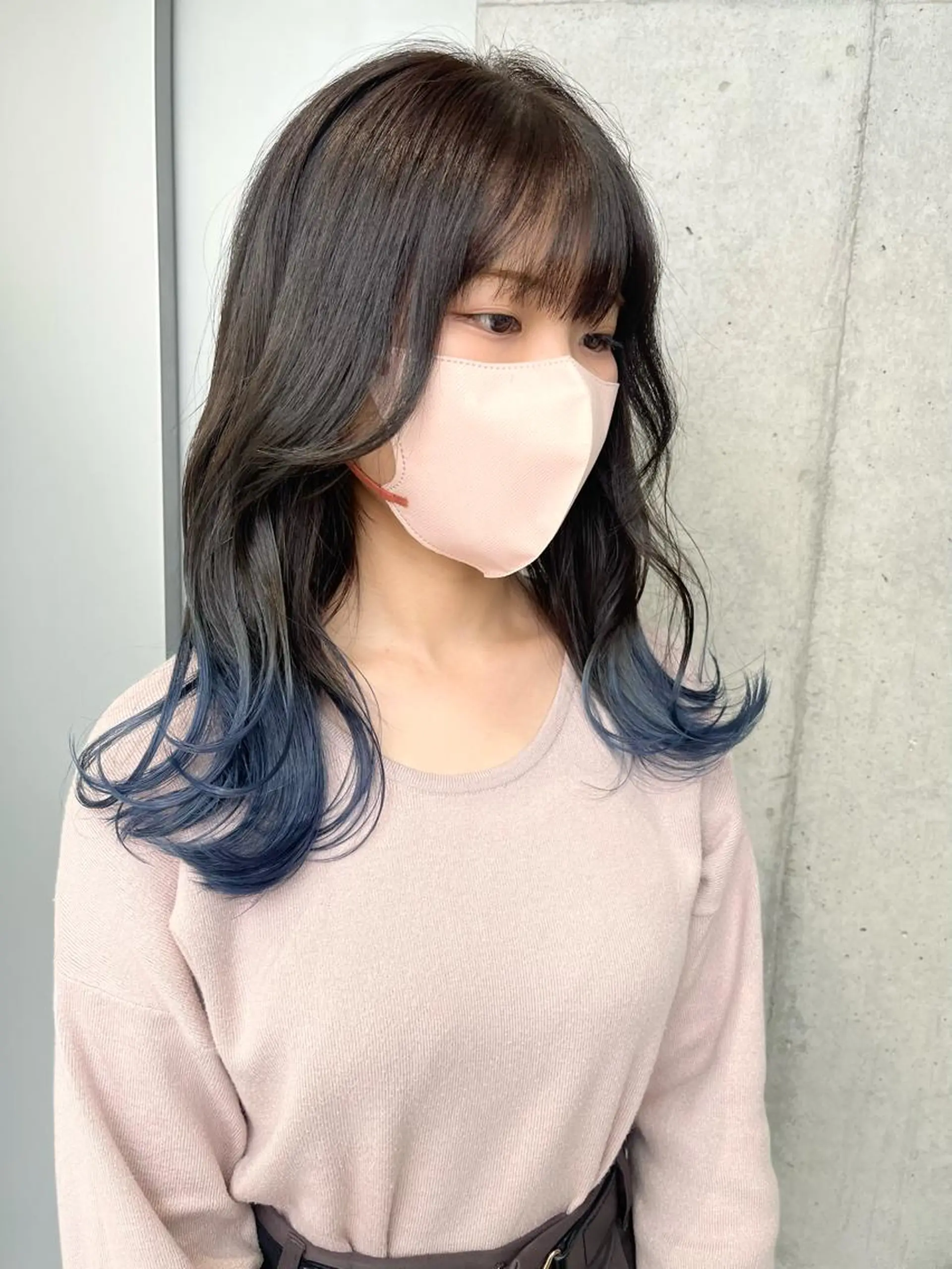 ロング カラー パーマ ヘアアレンジ カット ヘアカラー トリートメント 透明感/オリーブ/ グレージュ/YUKAのヘアスタイル