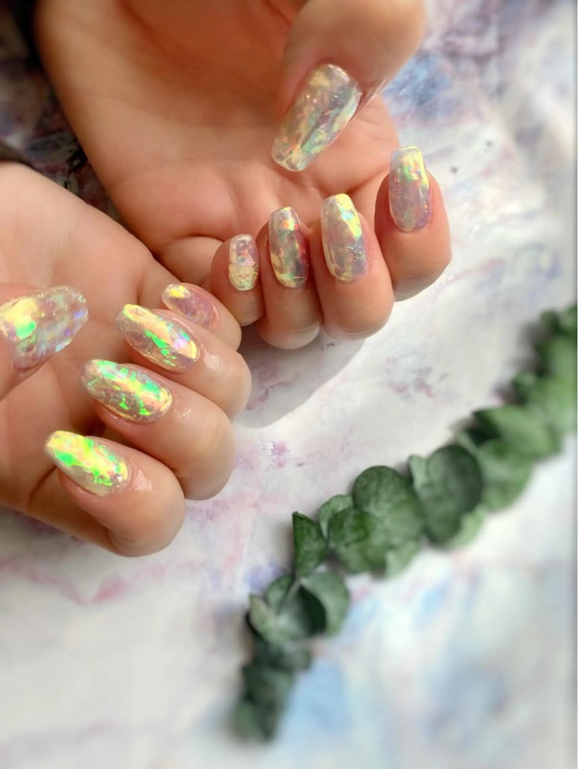 ネイル アートネイル オーロラネイル 氷ネイル・うるうるネイル オフィスネイル 春ネイル yuko （ネイリスト）のネイルデザイン