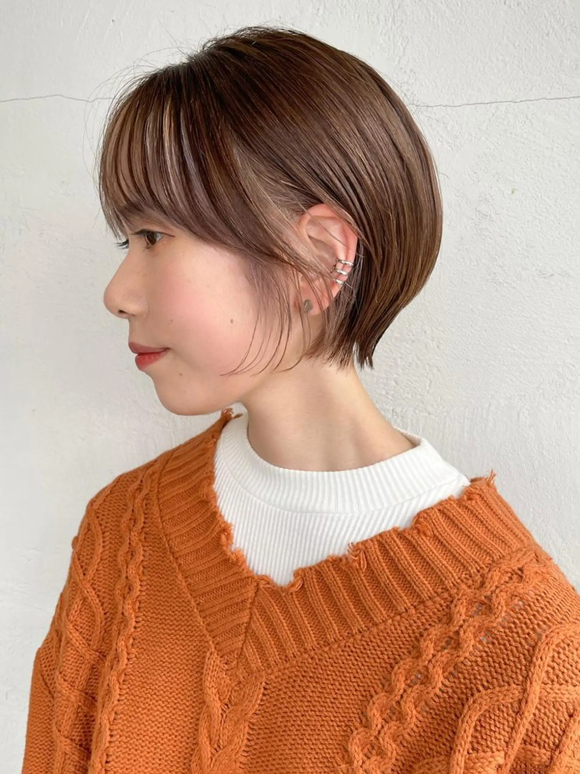 ショート カラー ブラウンカラー ショートヘア カット ヘアカラー トリートメント ITbyALBUM 下北沢店のヘアスタイル