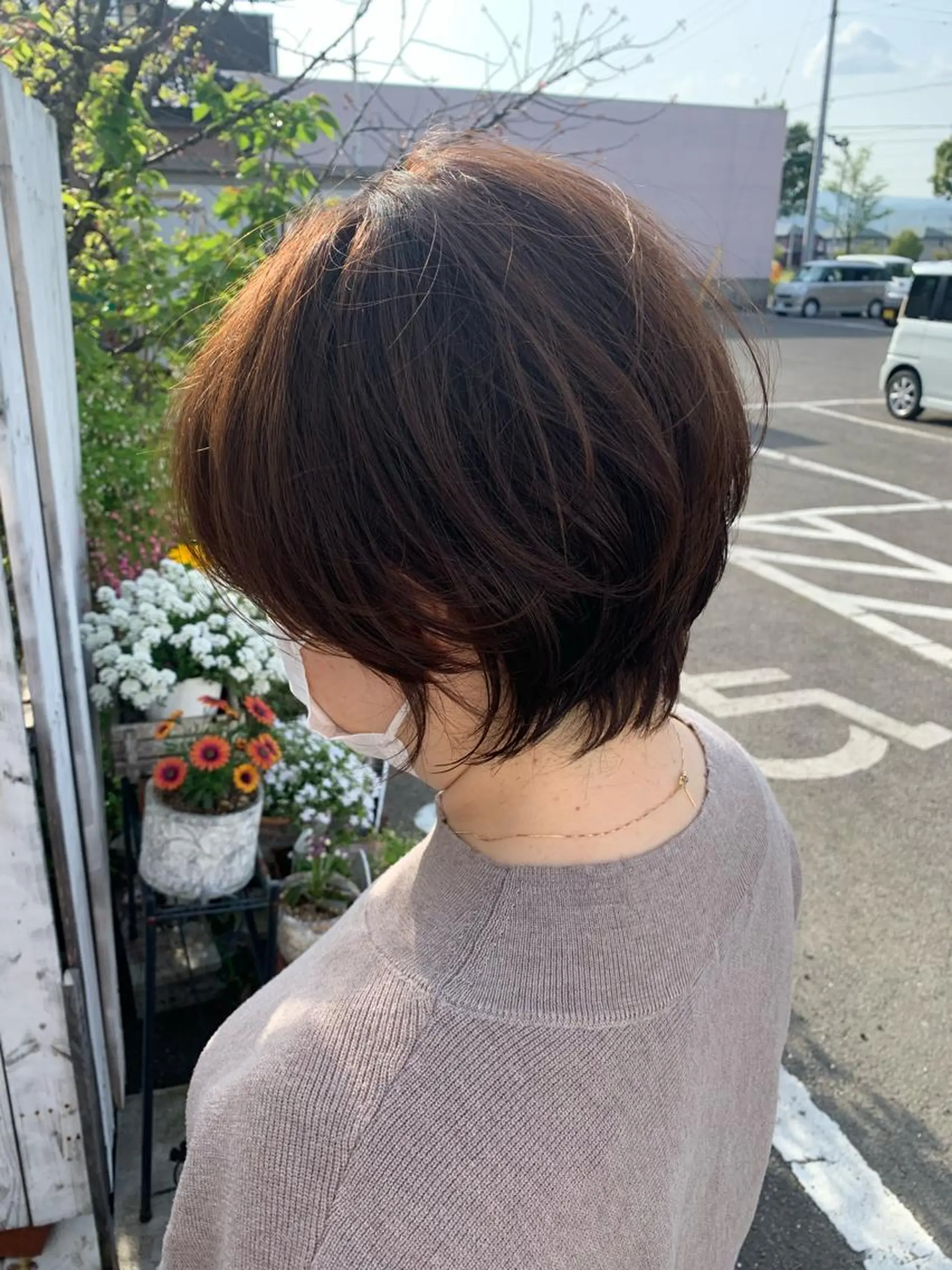 ショート カラー くせ毛 ショートヘア 大野 智亜里のヘアスタイル