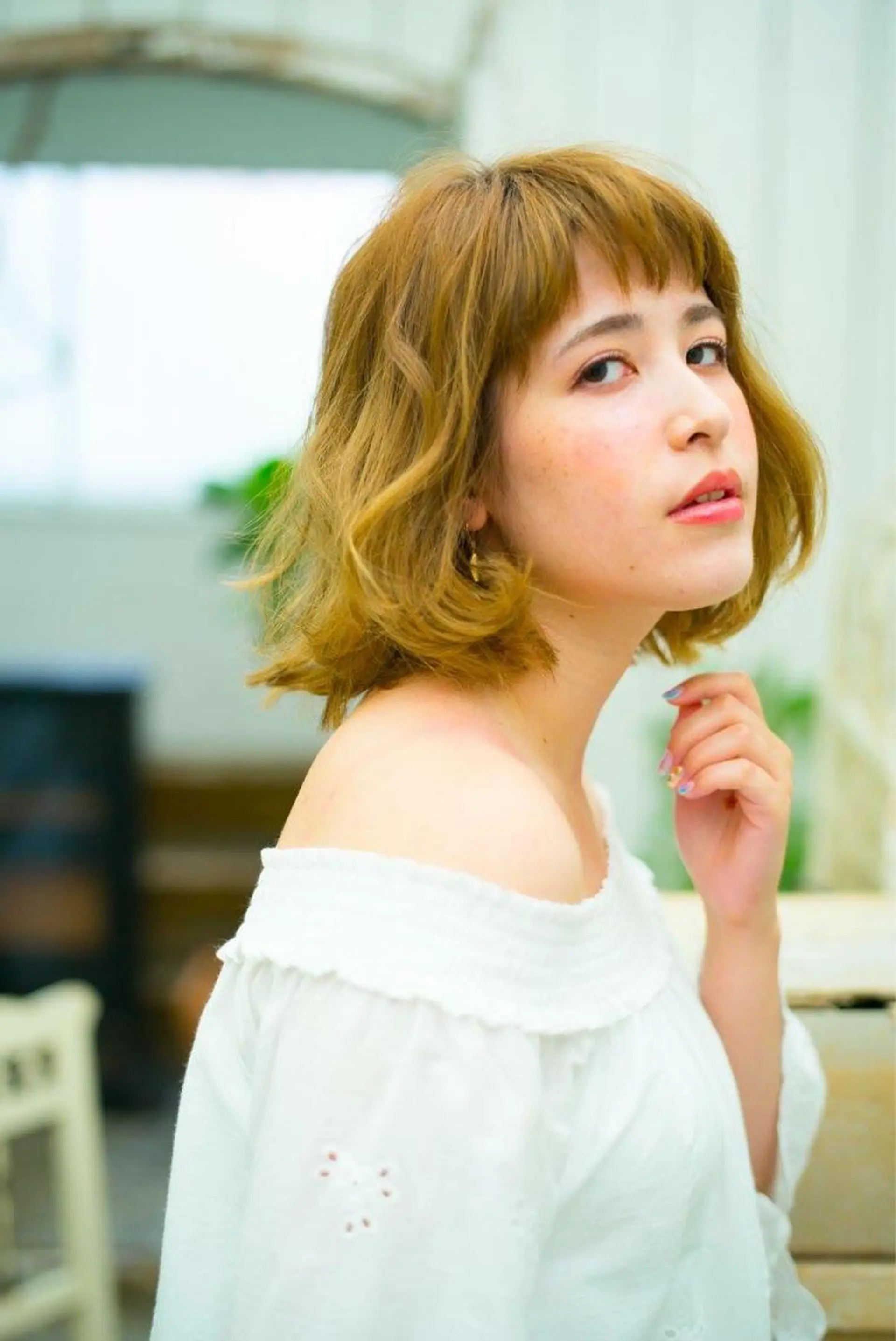 ミディアム カラー パーマ 【店長】木内 千晶のヘアスタイル