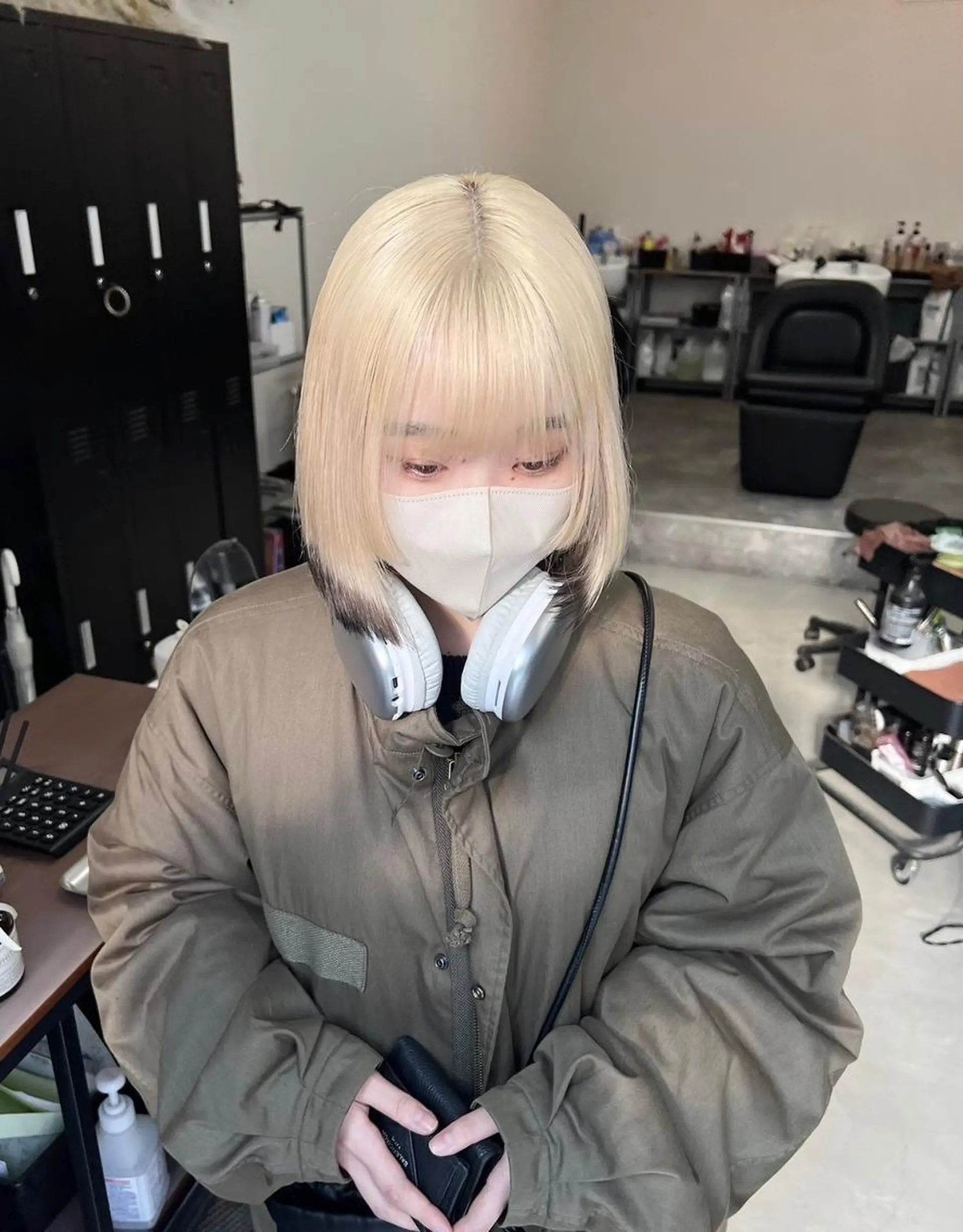 ミディアム 江坂エリア最安値◎ ブリーチ*土田のヘアスタイル