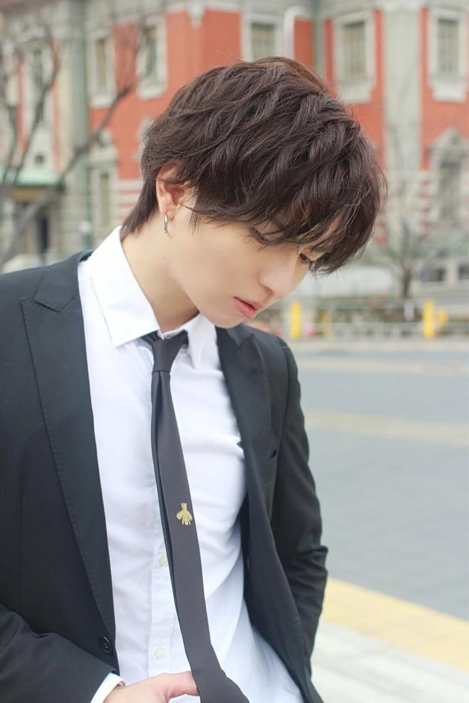 ショート パーマ メンズ メンズウルフカット ウルフカット メッシュカラー 艶髪/西尾 幸樹のヘアスタイル