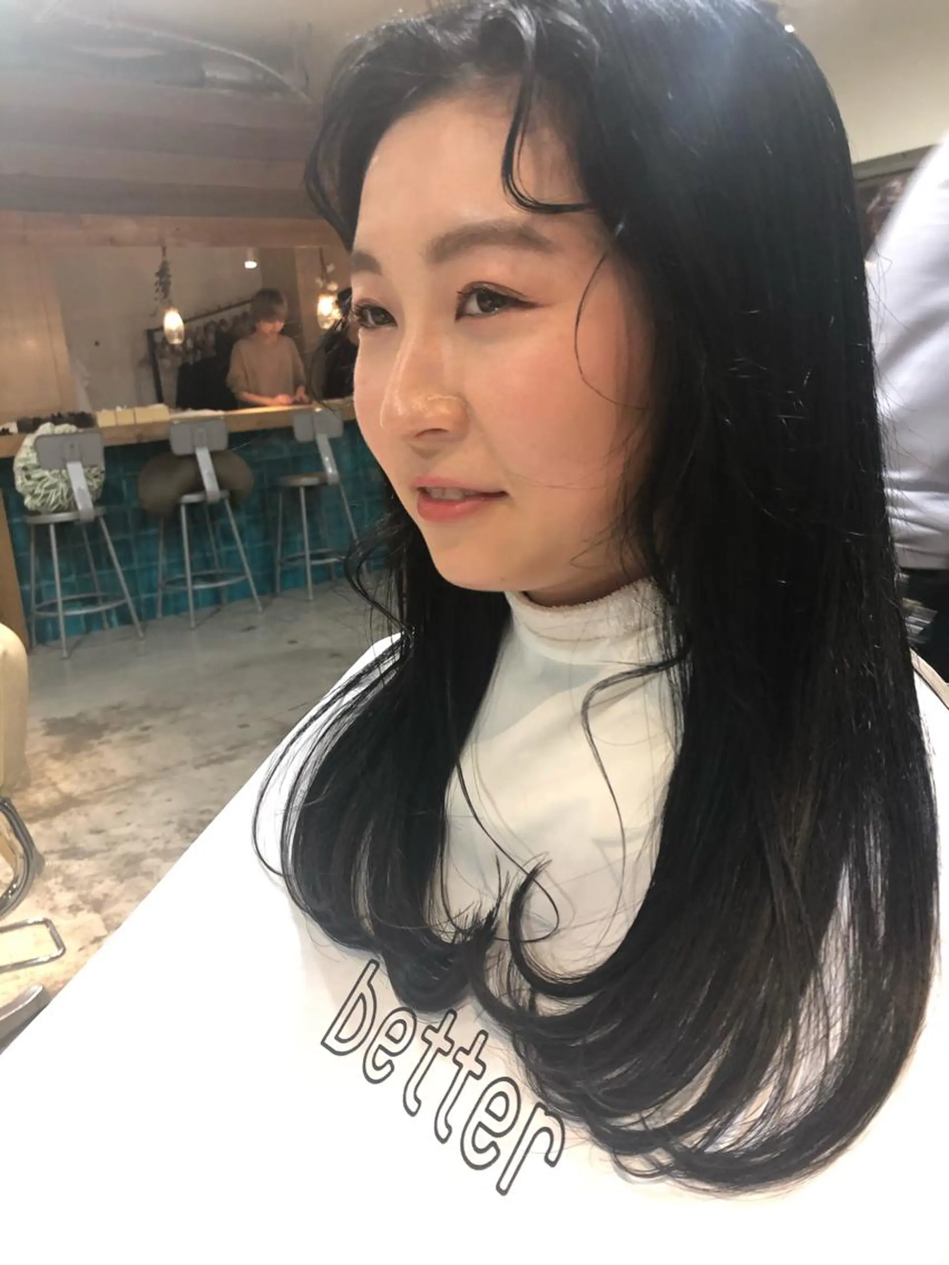 ロング カラー ブルーカラー ロング パーマ美容師 hanaのヘアスタイル