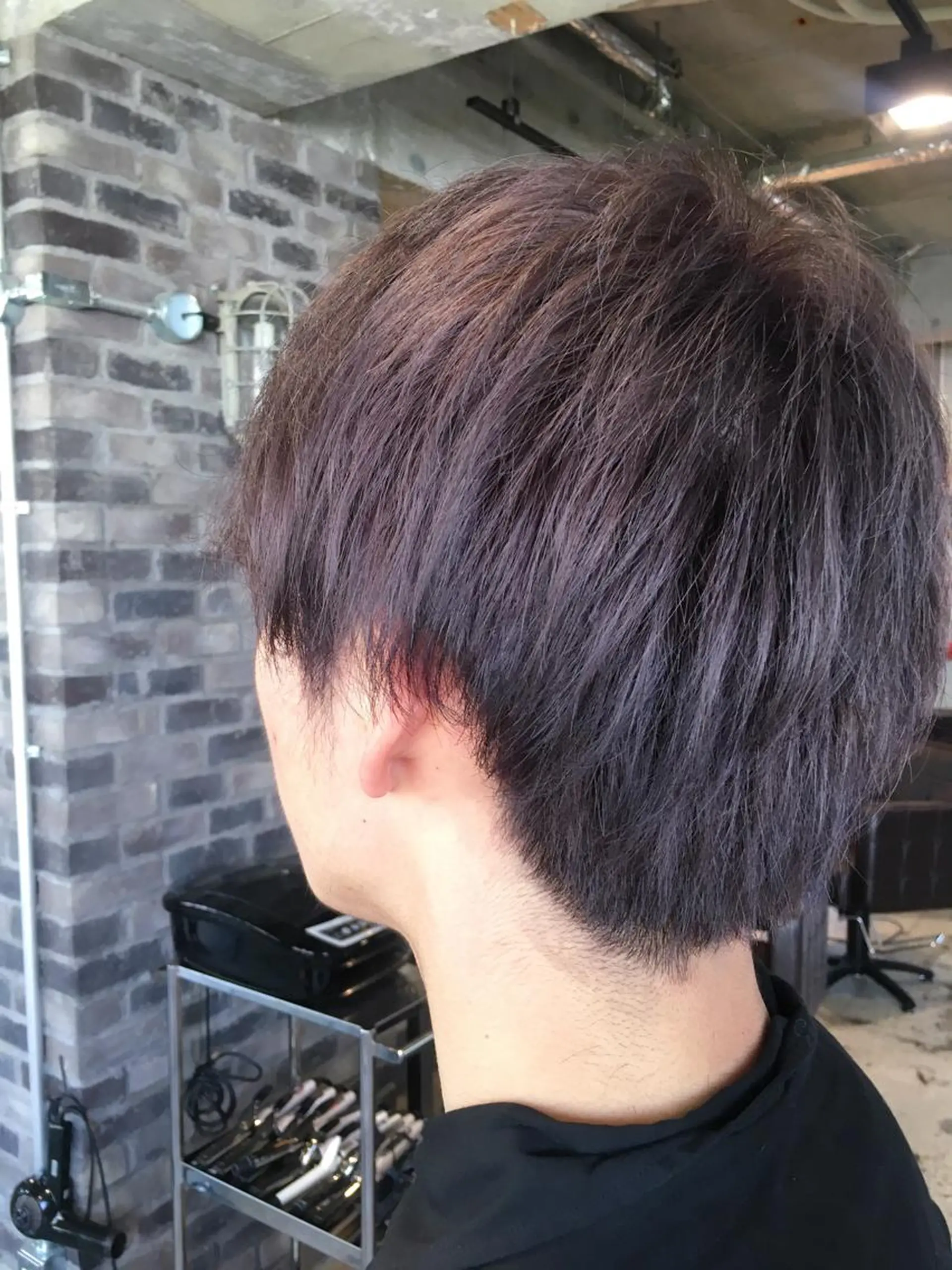 ショート カラー メンズ アッシュ パープルカラー パープルアッシュ ヘアカラー トリートメント 代表 中島貴志のヘアスタイル