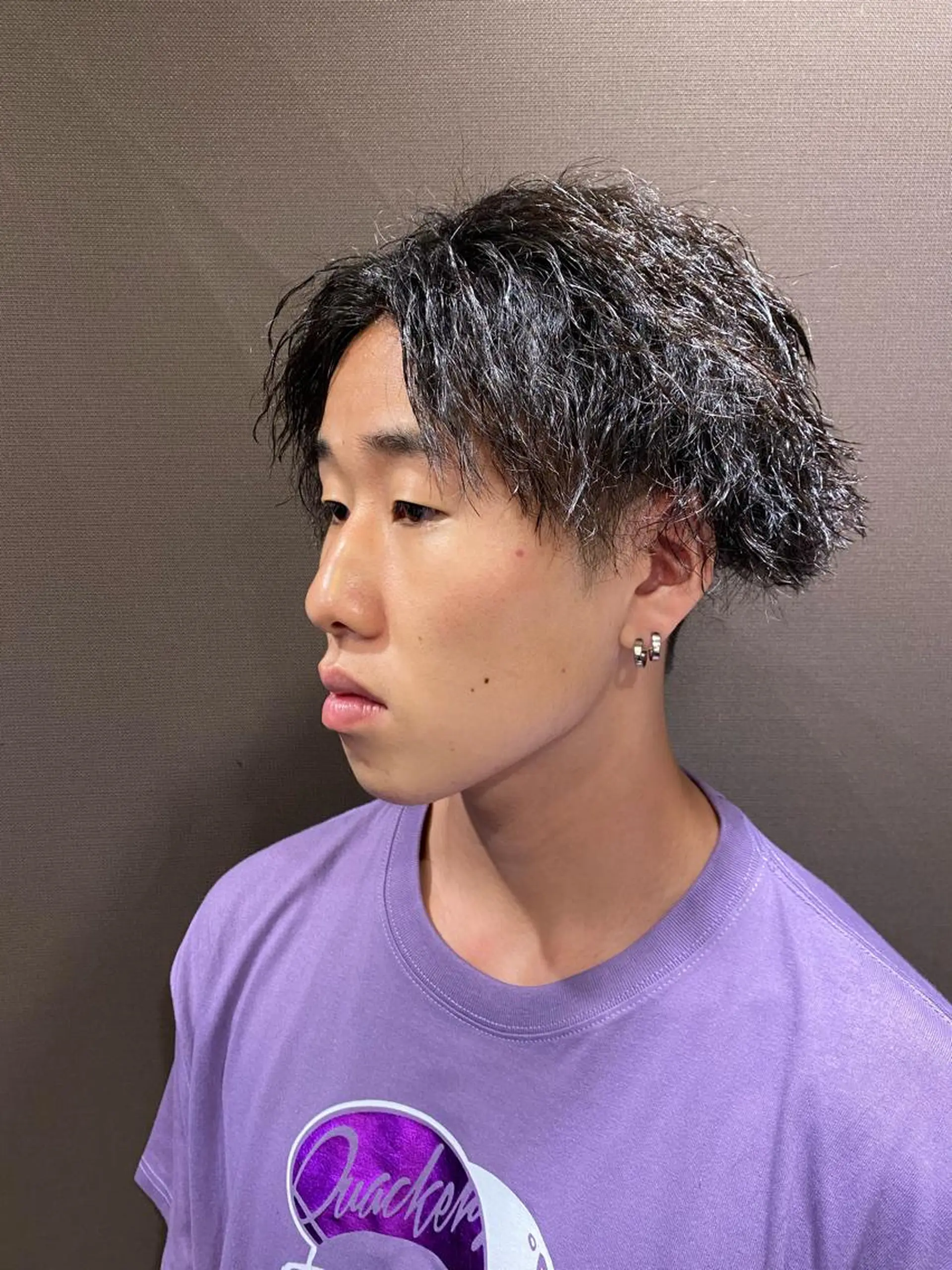 ミディアム パーマ メンズ 大泉 和也のヘアスタイル