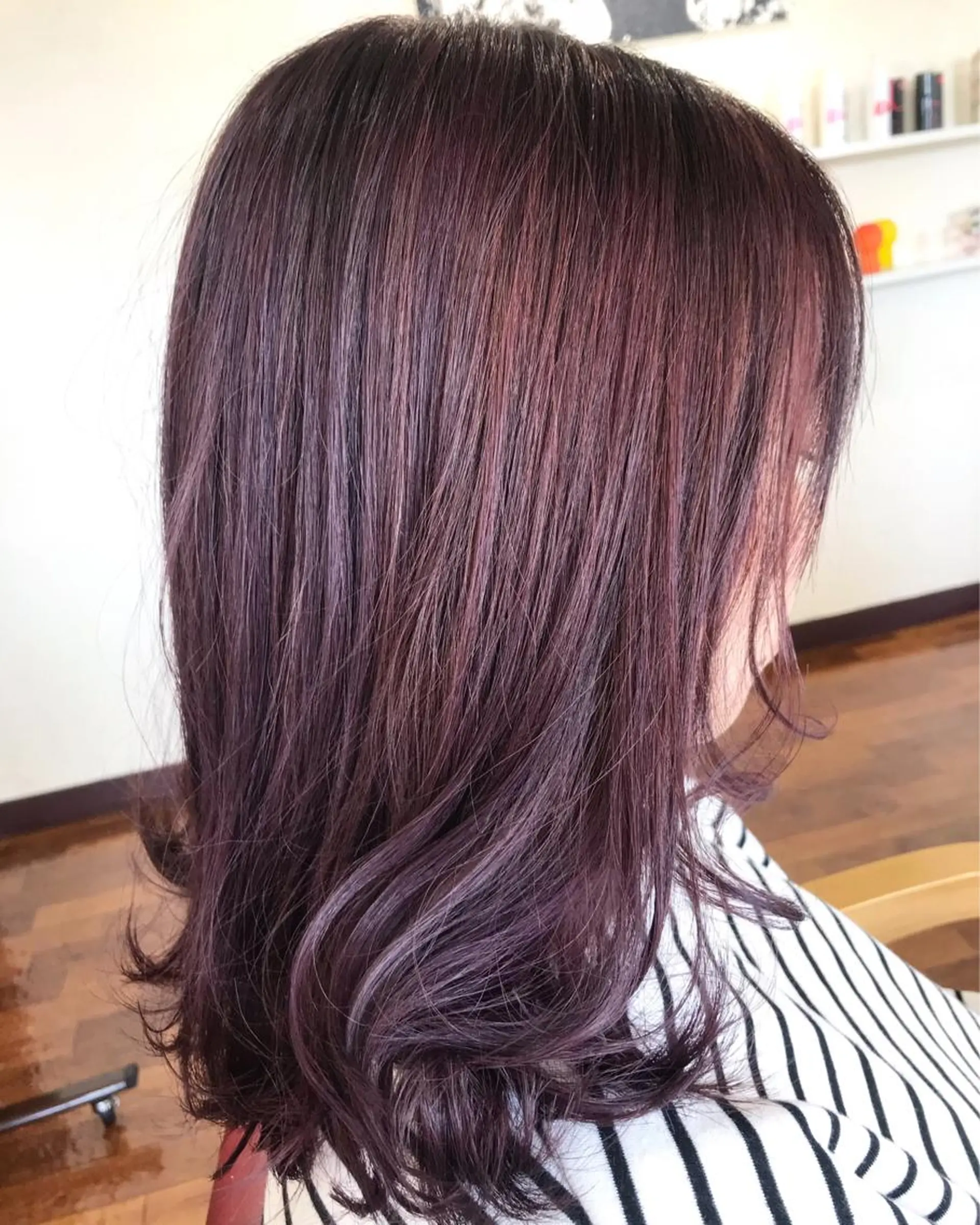 セミロング カラー ピンクカラー ローズカラー 大嶋 宏隆のヘアスタイル