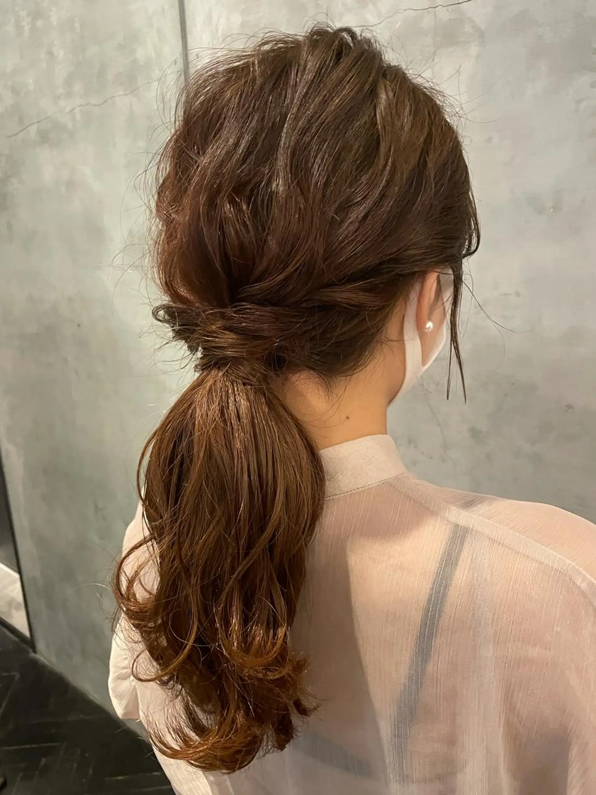 ミディアム ヘアアレンジ OAK 学芸大学所属・秋葉萌　透明感カラー /レイヤー/ボブ♡のヘアスタイル