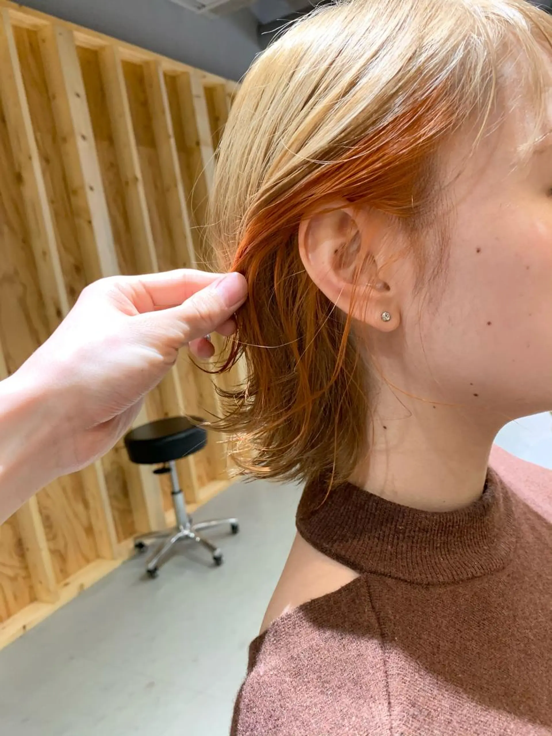 ショート カラー オレンジ tension 【テンション】のヘアスタイル