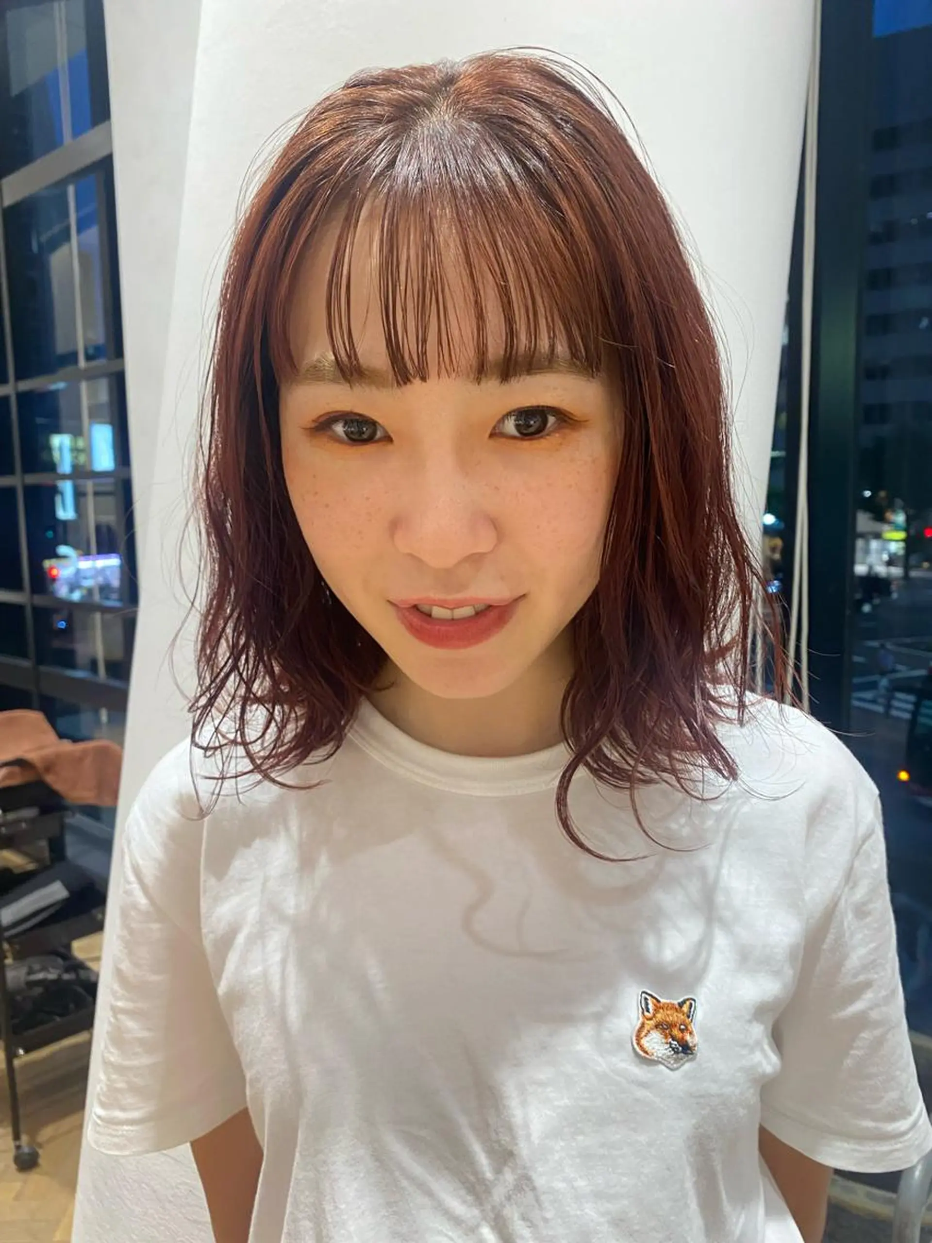ミディアム カラー 増井 彩乃のヘアスタイル