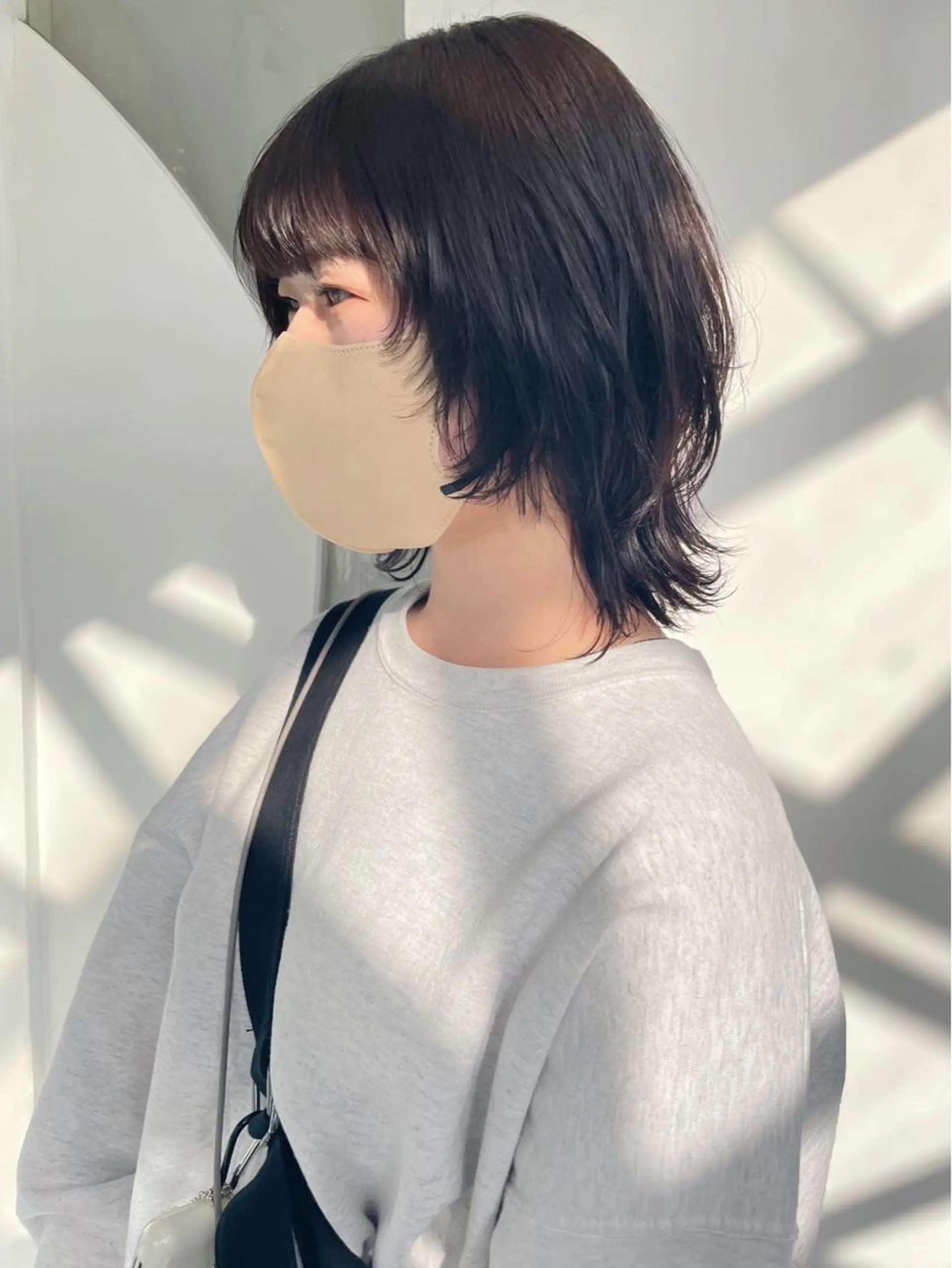 ミディアム 顔まわりレイヤー レイヤーカット ウルフカット カット ヘアカラー 🐺高椋 海/ウルフ/レイヤーのヘアスタイル