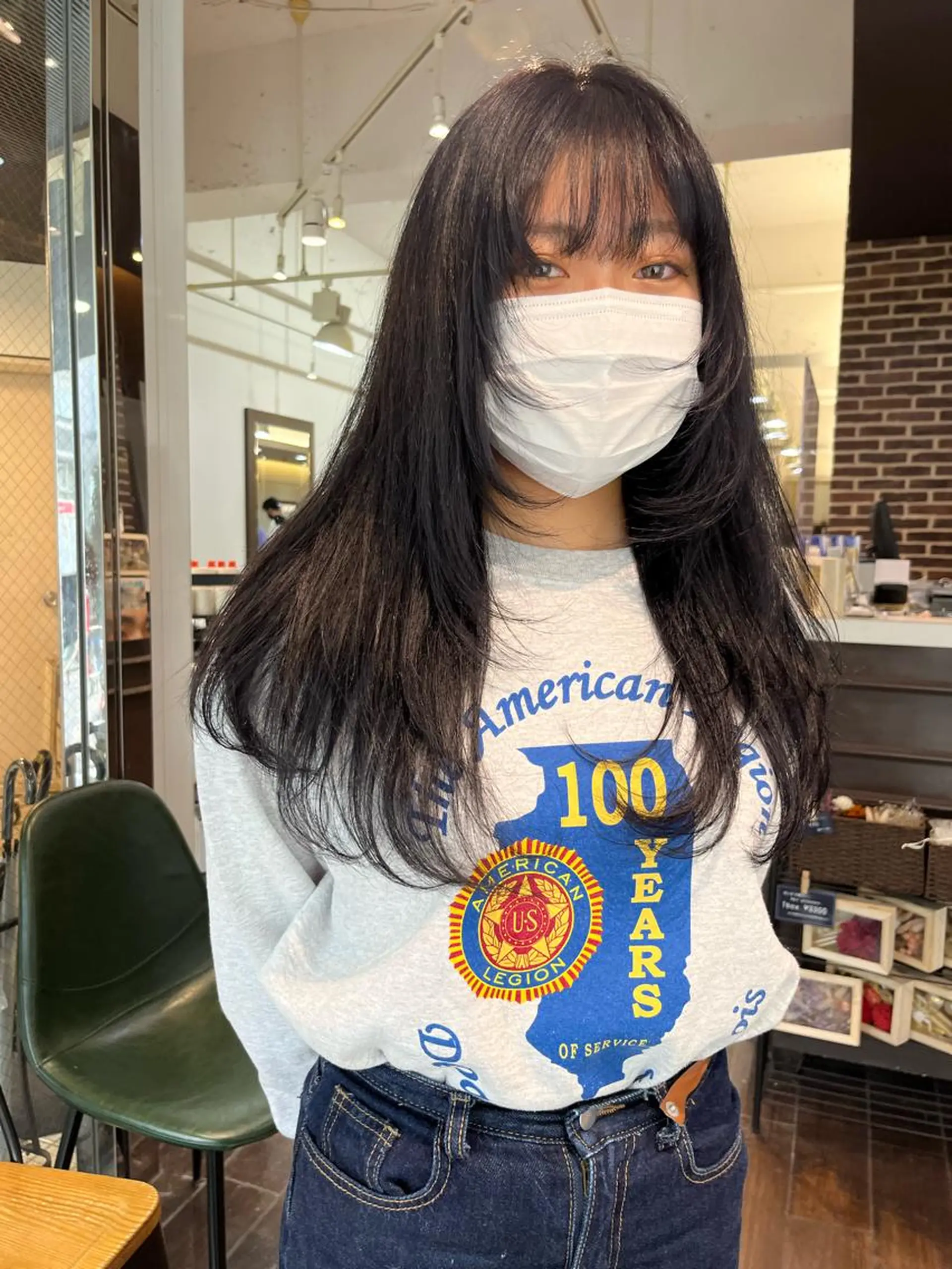 ロング 髪質改善 韓国風ヘア レイヤーカット トリートメント 💖デザインカラー/ タダ ハナカ💖のヘアスタイル