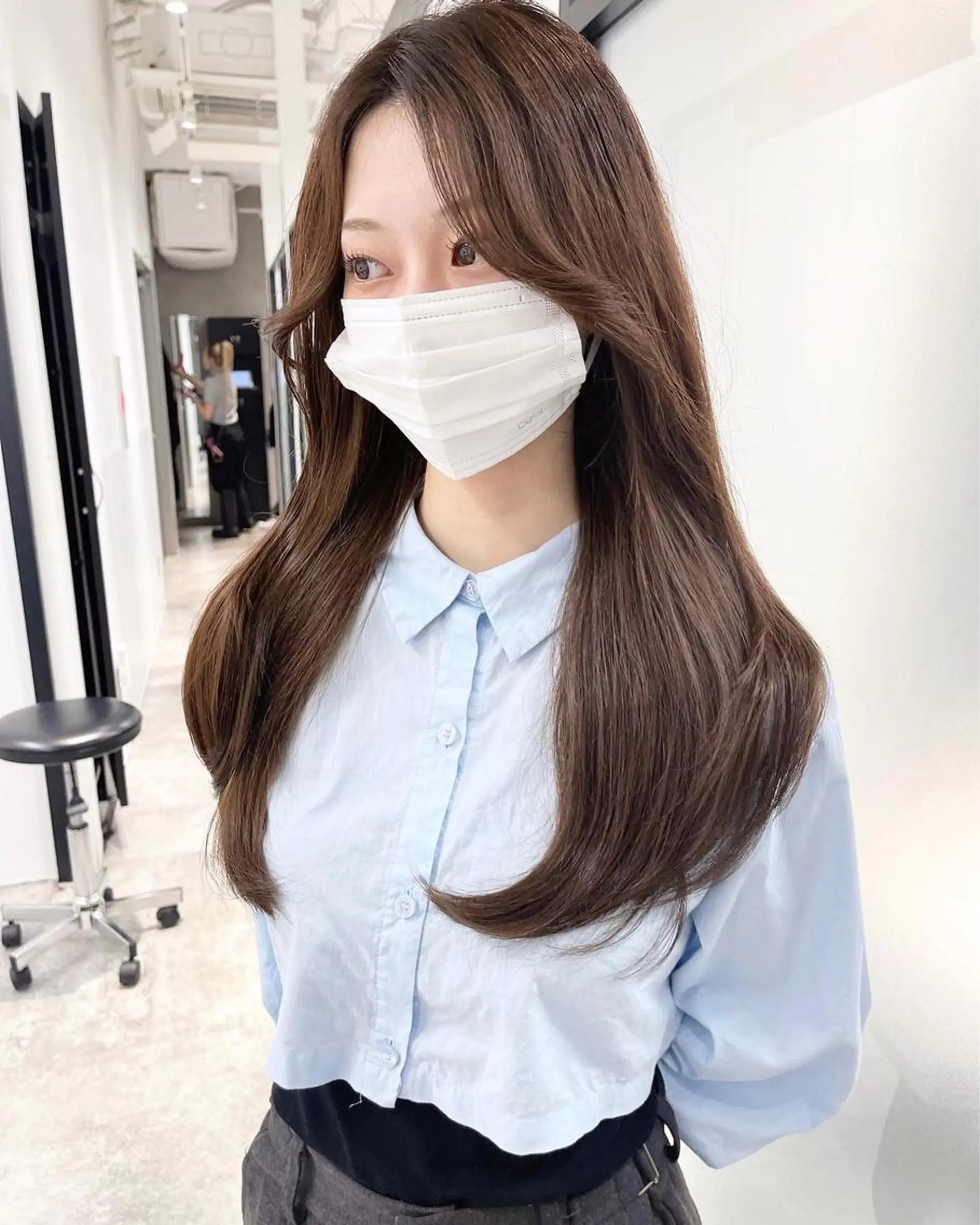 ロング 韓国風ヘア レイヤーカット カット ヘアカラー トリートメント 韓国レイヤーカット 髪質改善▫️水野有真のヘアスタイル