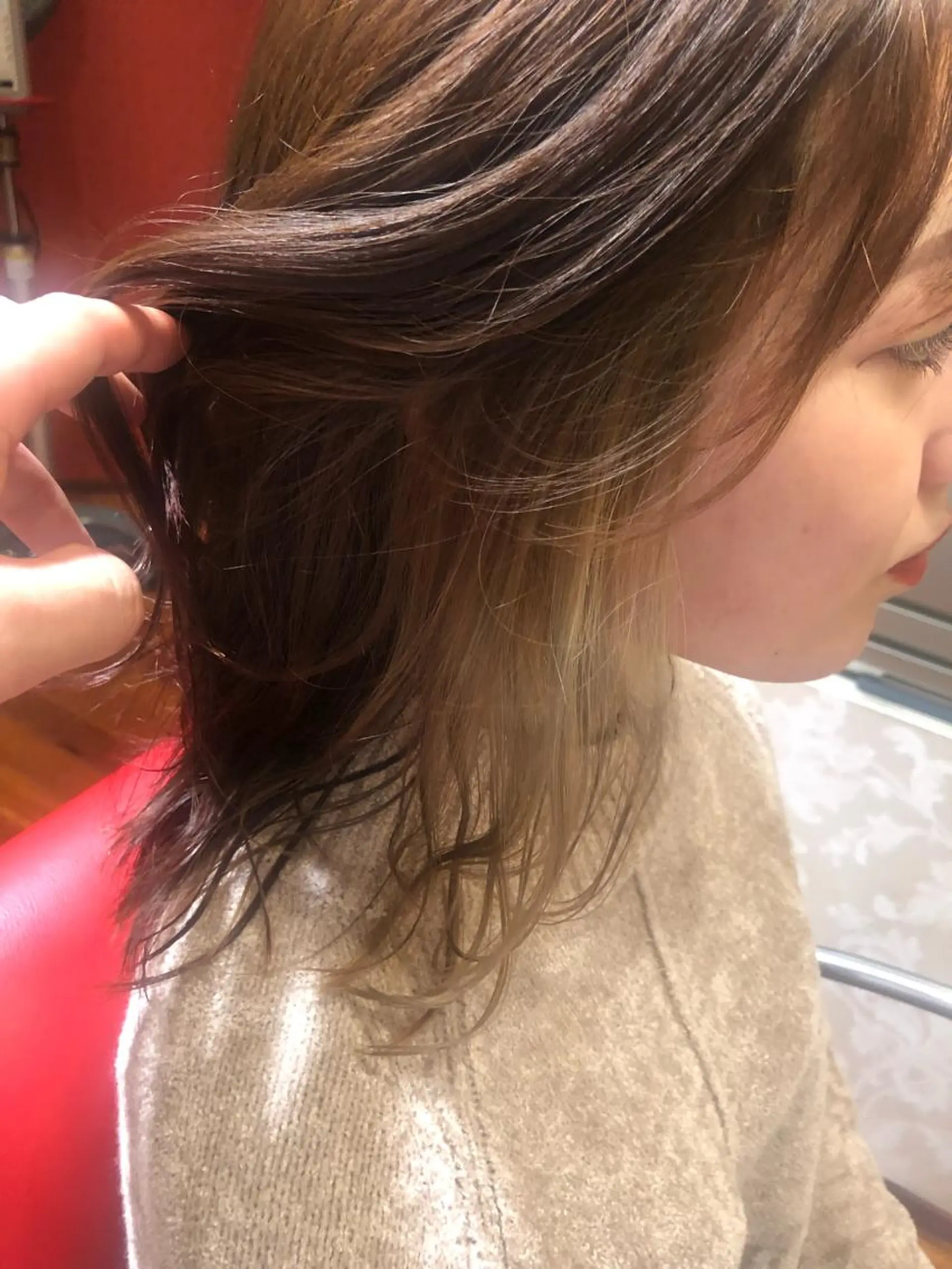 ミディアム カラー インナーカラー ヘアカラー トリートメント ✨髪質改善ストレート ×ミニボブ✨萩原　翼のヘアスタイル