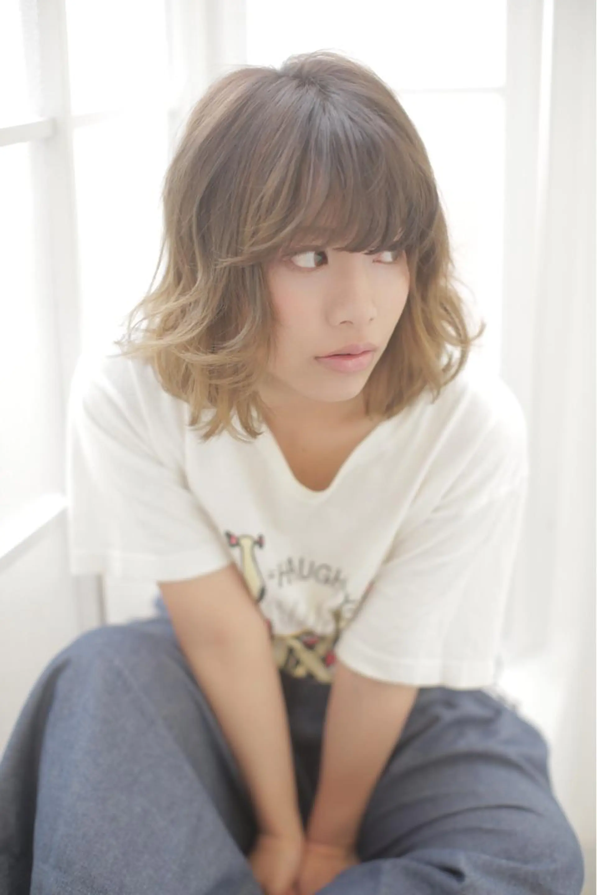 ミディアム 髪質改善＆韓国風 RINAのヘアスタイル