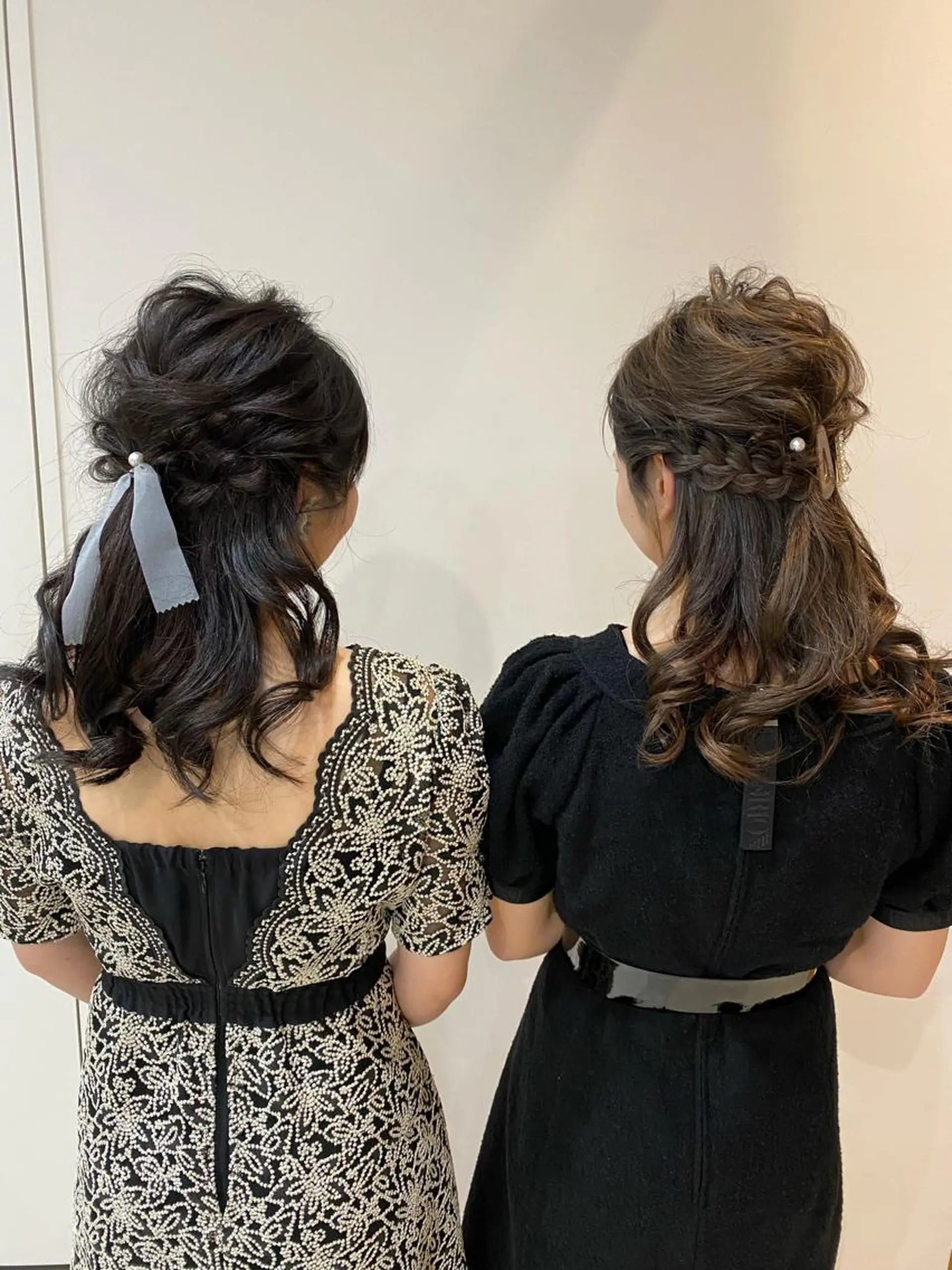 セミロング ヘアアレンジ ハーフアップ ヘアセット 入江 志穂のヘアスタイル