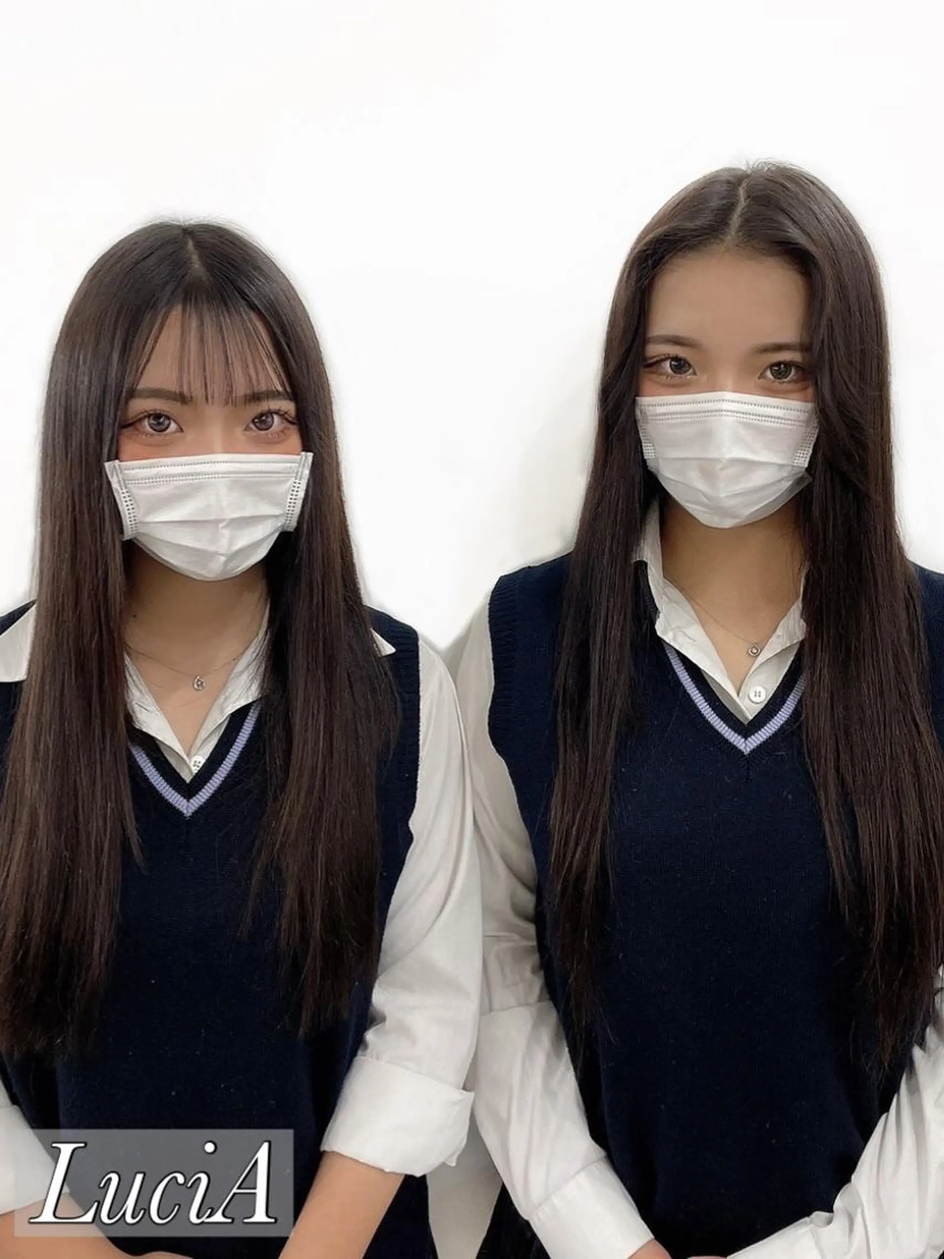 セミロング カラー ヘアアレンジ LuciA/エクステ カラーのヘアスタイル