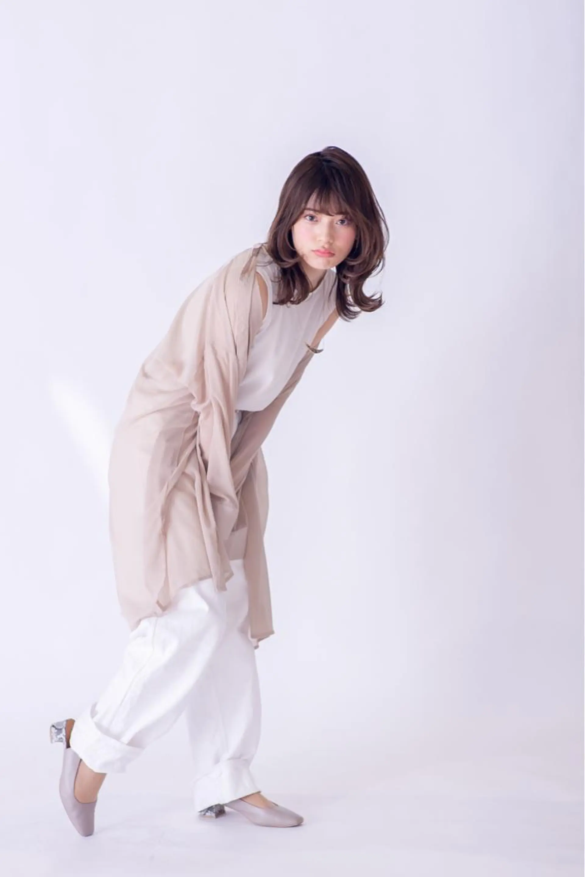 ミディアム カラー パーマ コテ巻きパーマ/韓国 パーマ/佐野のヘアスタイル