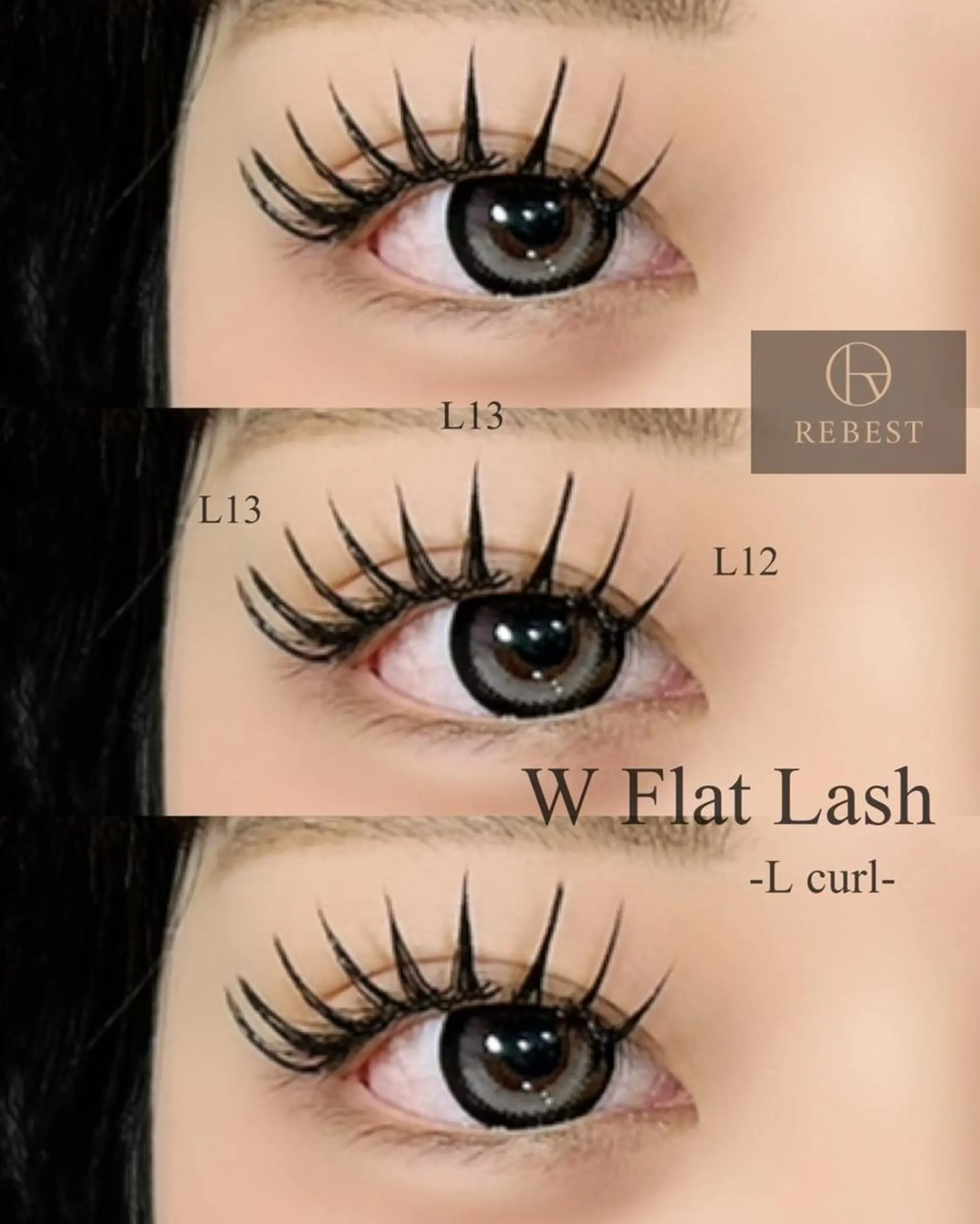 マツエク・マツパ フラットラッシュ マツエク yuuka REBEST心斎橋のマツエク・マツパデザイン