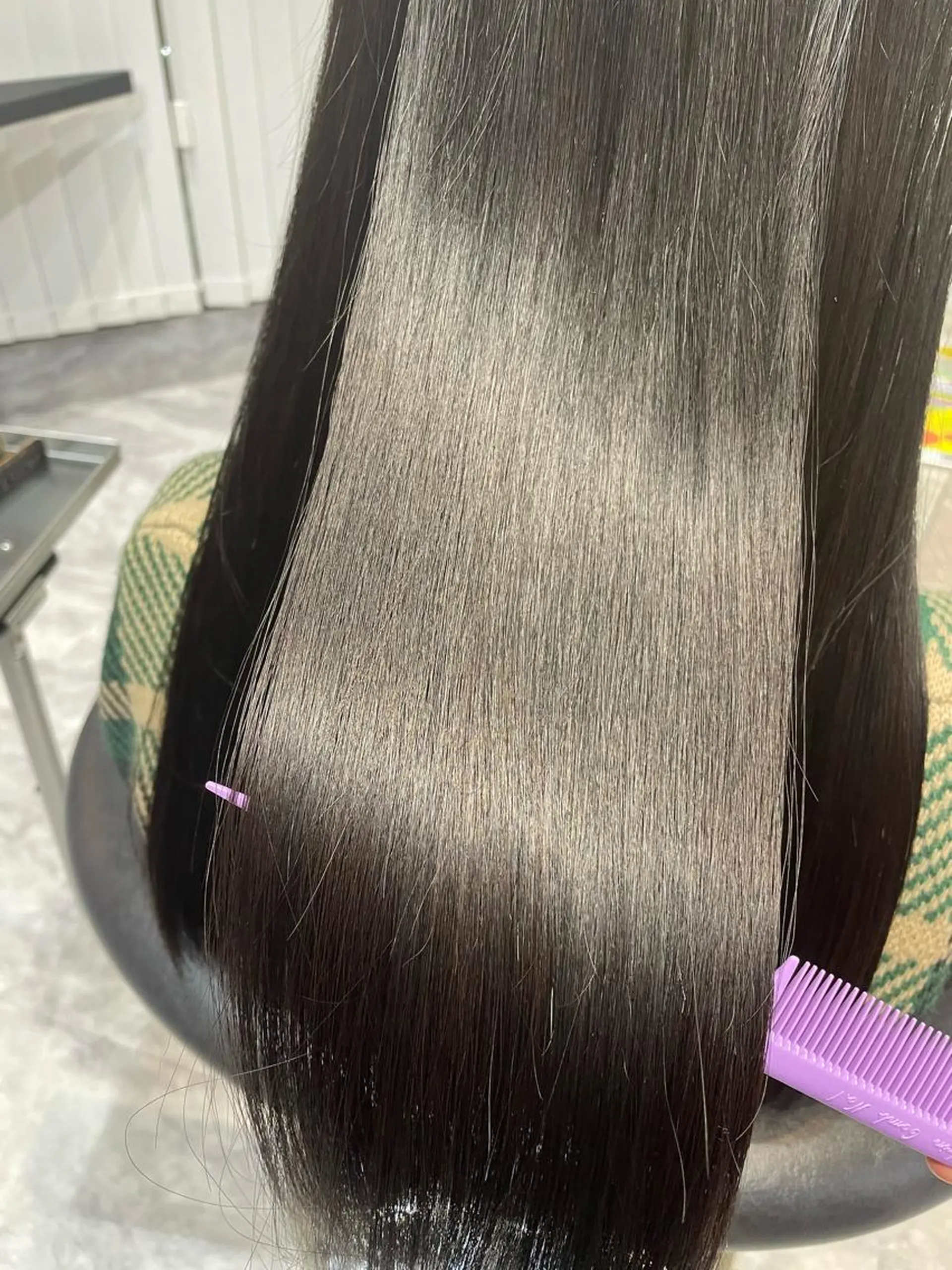 ロング カラー 黒髪 ヘアカラー トリートメント Respia所属・白石 紗弥加 銀座/透明感/艶髪のヘアスタイル