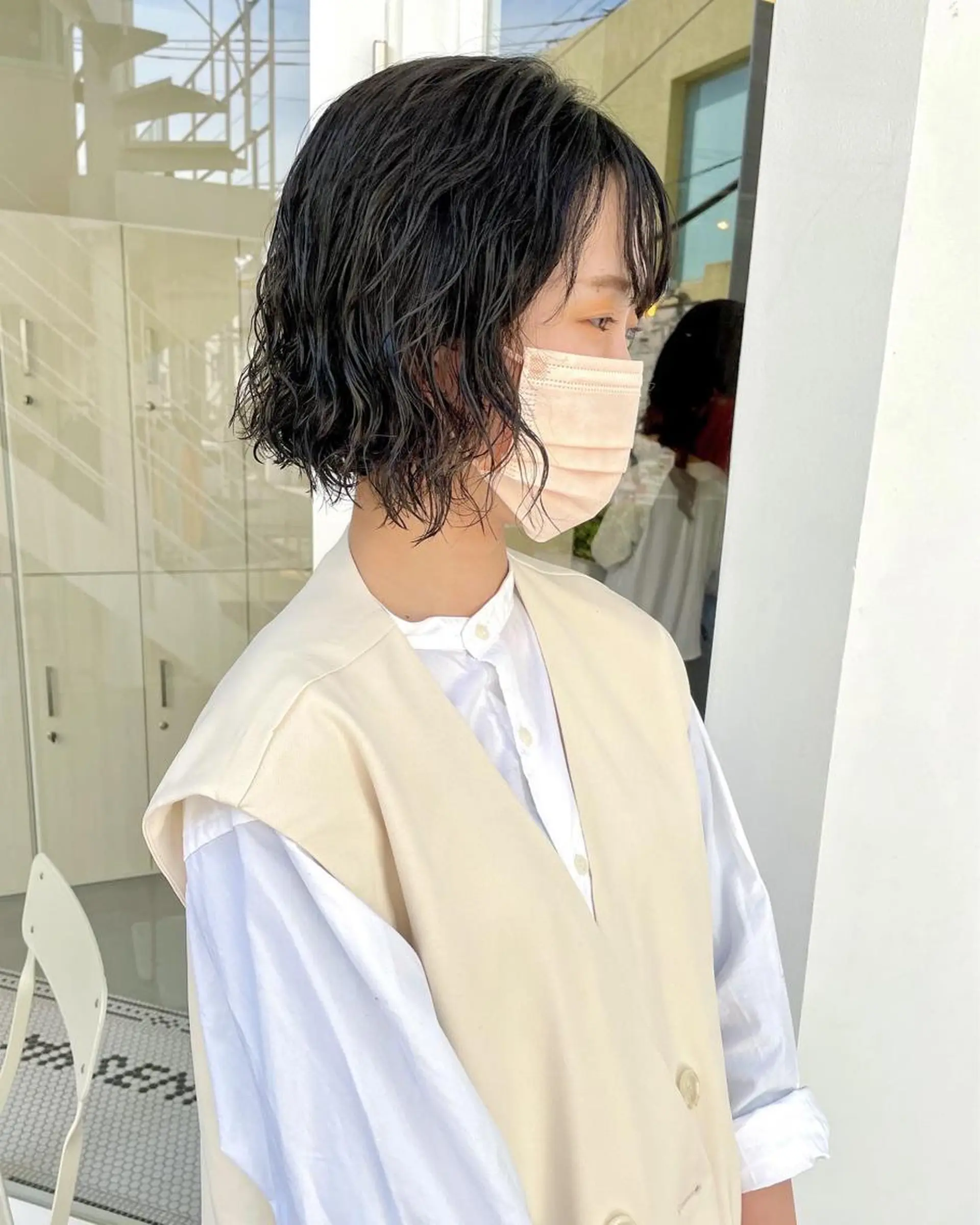 ミディアム カラー パーマ ミディアムパーマ ブリーチ ブラウンカラー オリーブブラウン 韓国風ヘア カット パーマ トリートメント ヘアセット Masena所属・💎韓国風レイヤー /ボブ💎Namiのヘアスタイル