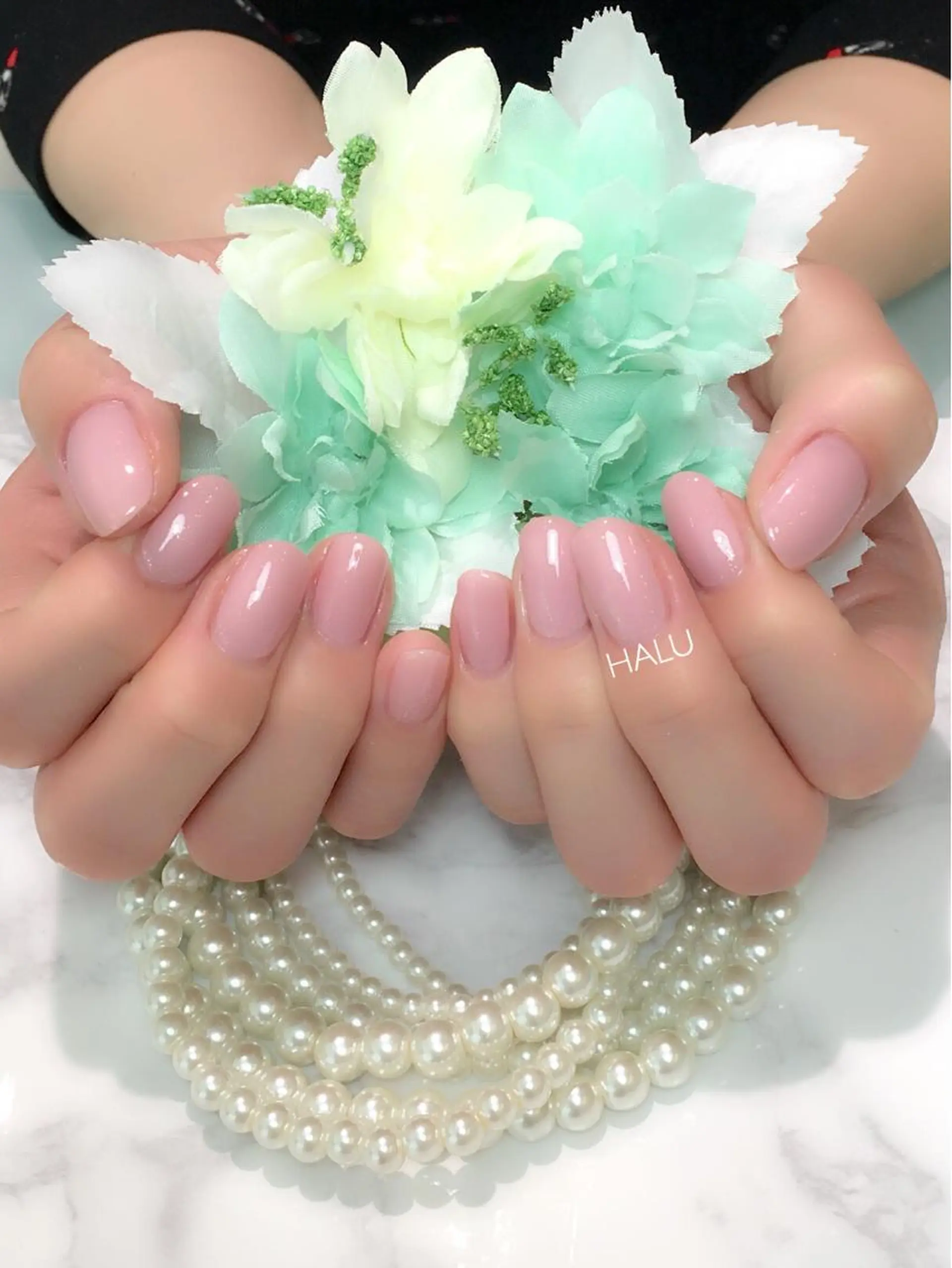 ネイル 桜ネイル キラキラネイル ラメ(グリッター) HALU ハルのネイルデザイン