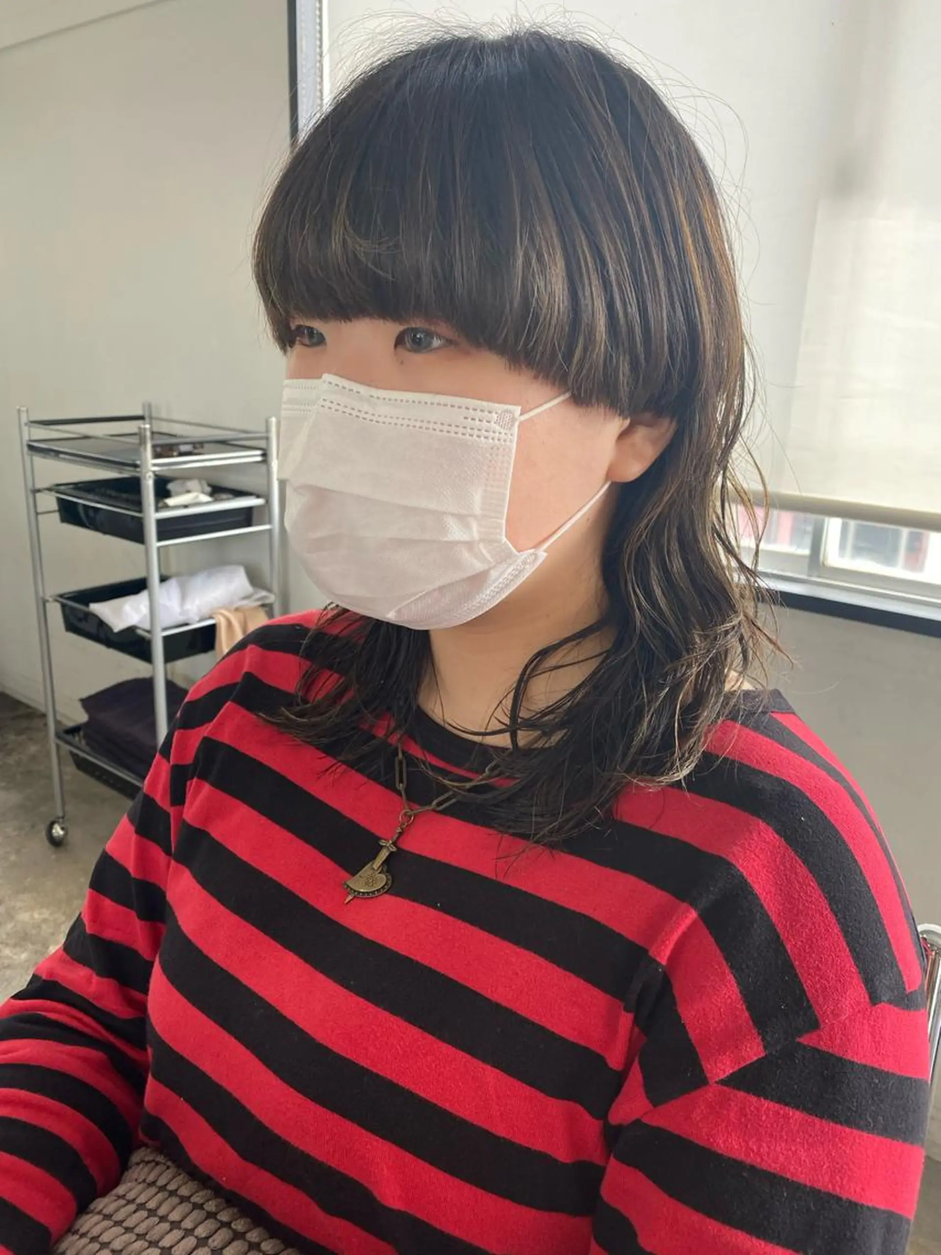 ミディアム カラー ヘアアレンジ ウルフカット stylist/蛯谷 珠里のヘアスタイル