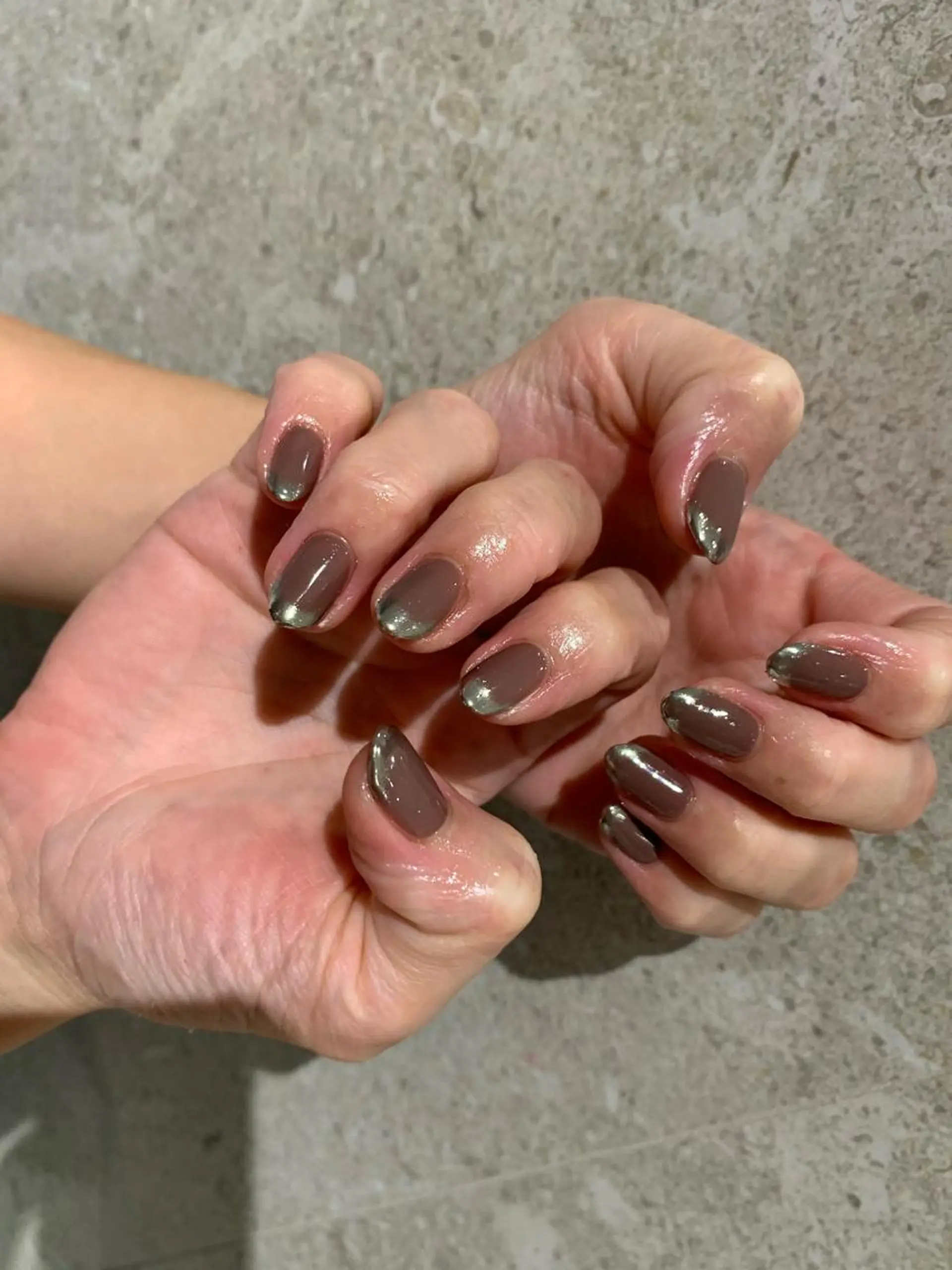 ネイル フレンチネイル ミラーネイル ハンドネイル ハンドケア esby Loely MIZUKIのネイルデザイン