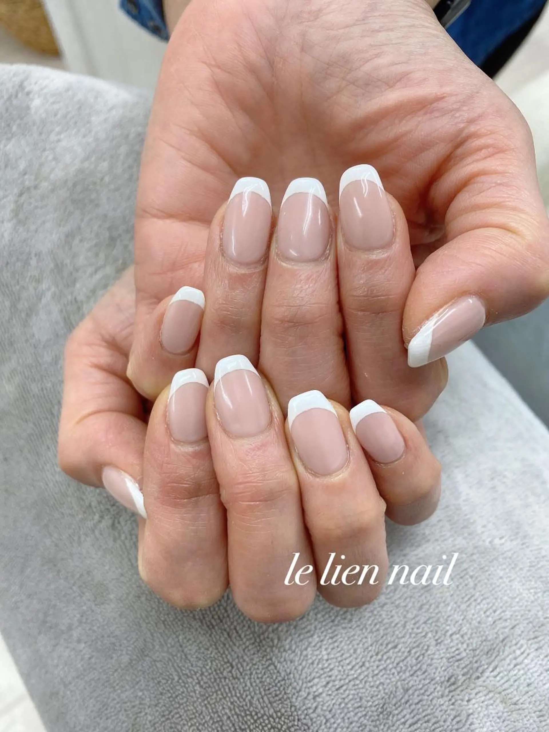 ネイル フレンチネイル オフィスネイル le lien nailのネイルデザイン
